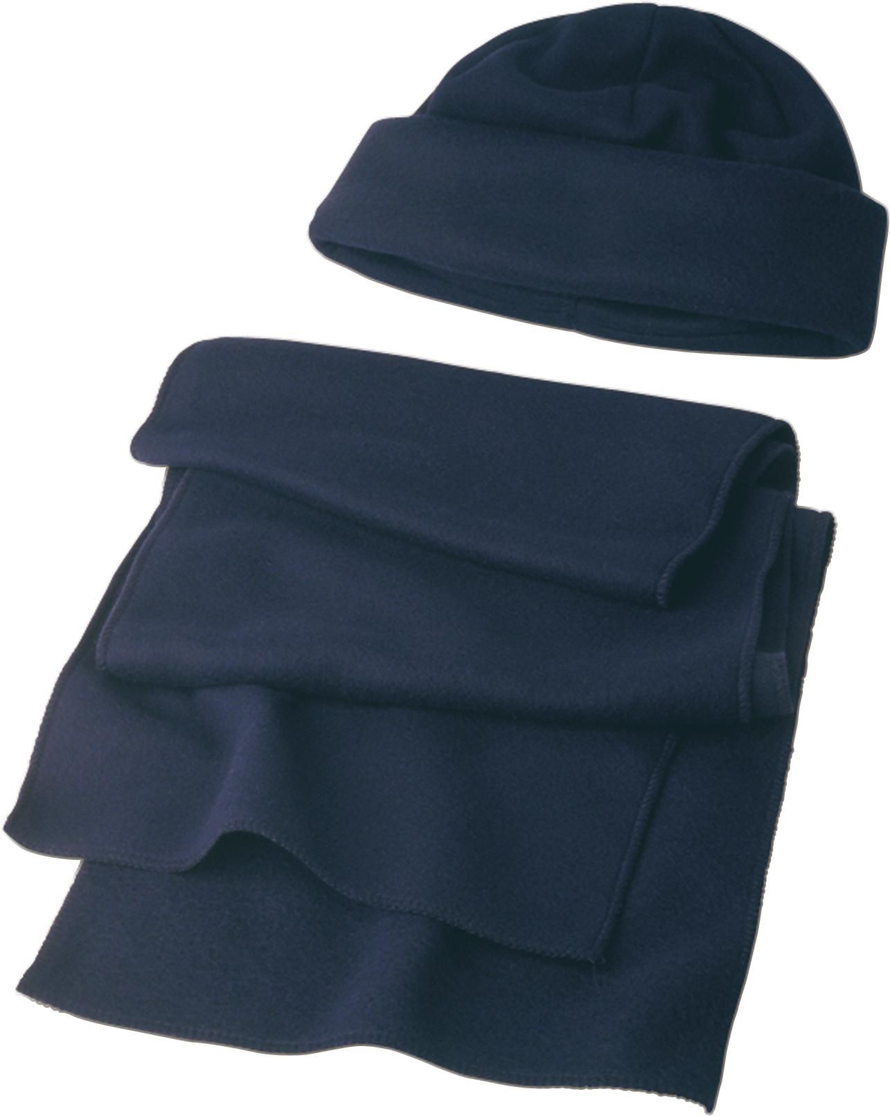 Bonnet et écharpe Russo – Polaire, bleu