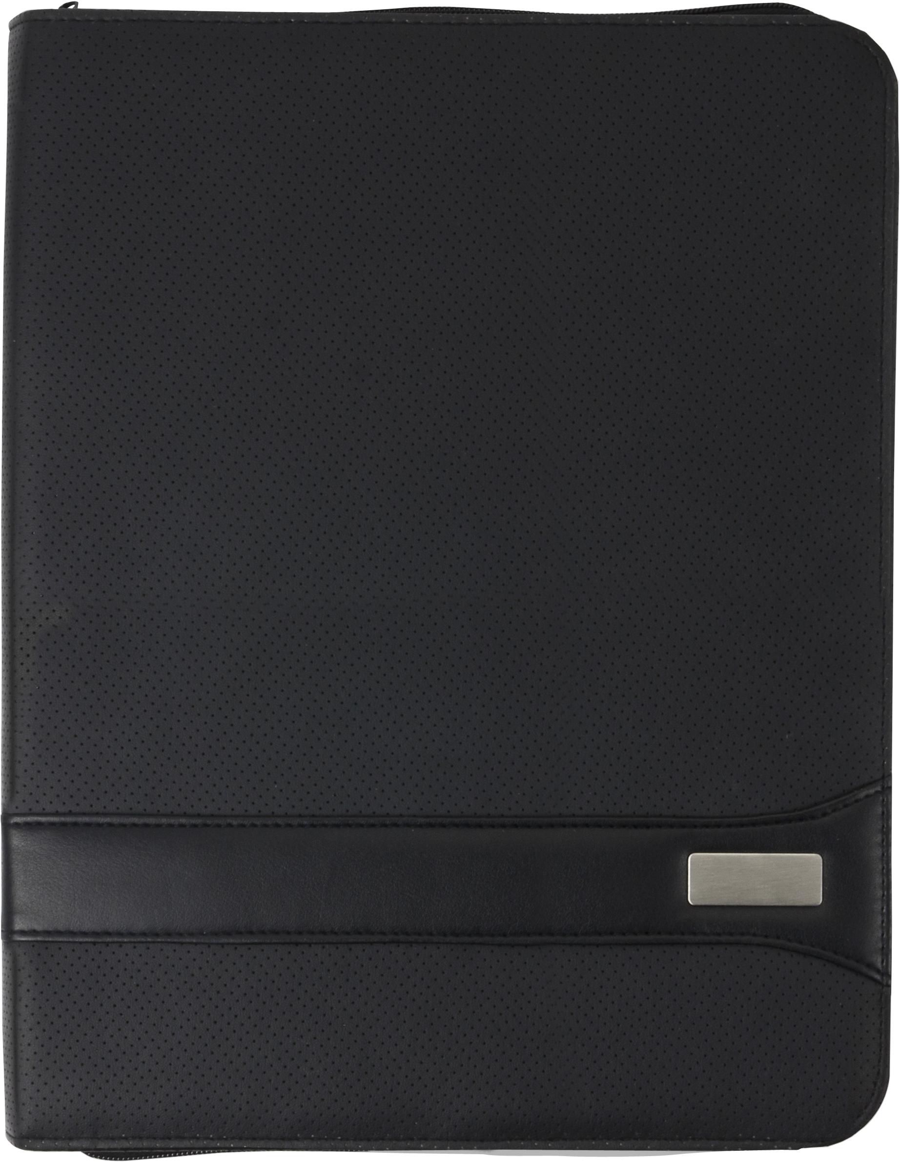 Writing folder Byron – A4 – Zipped, black