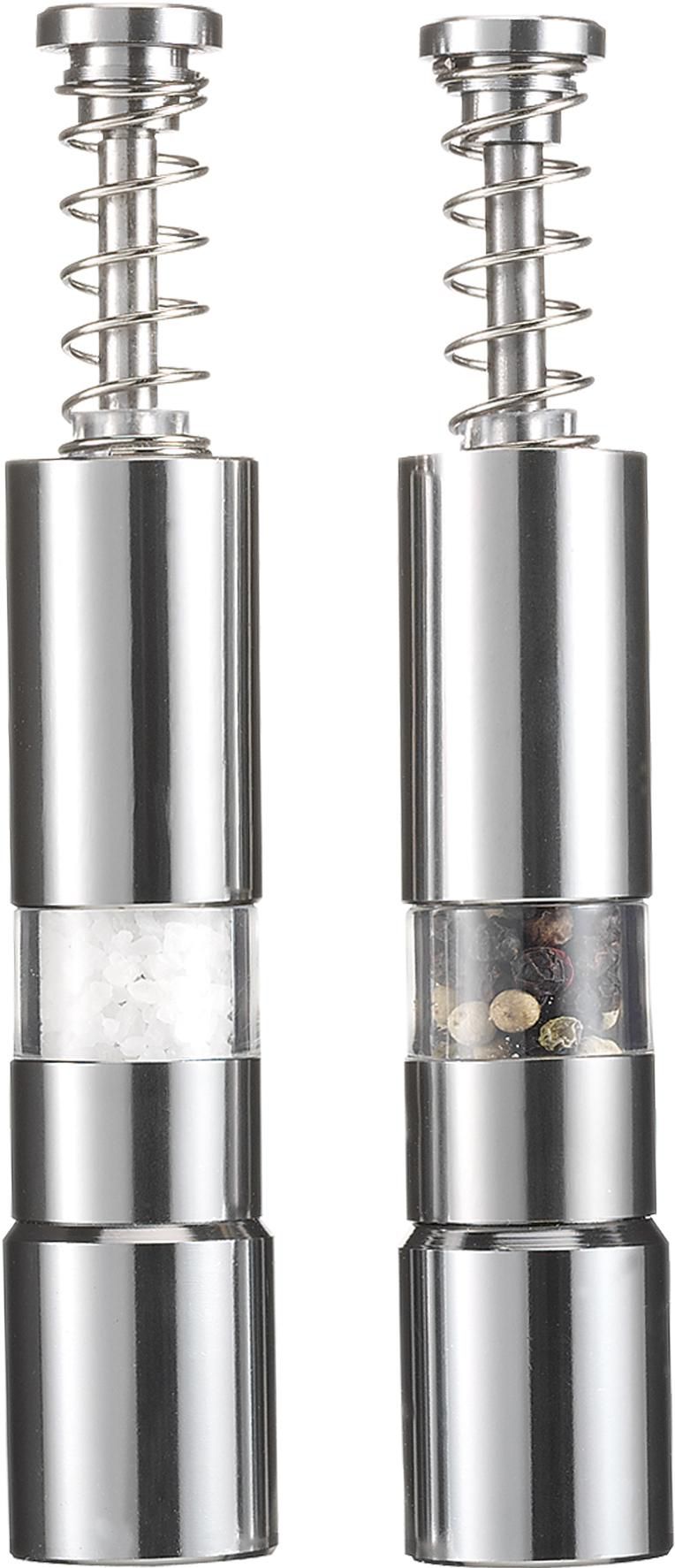 Set moulins sel et poivre Annalena – Inox – 2 pcs, argenté