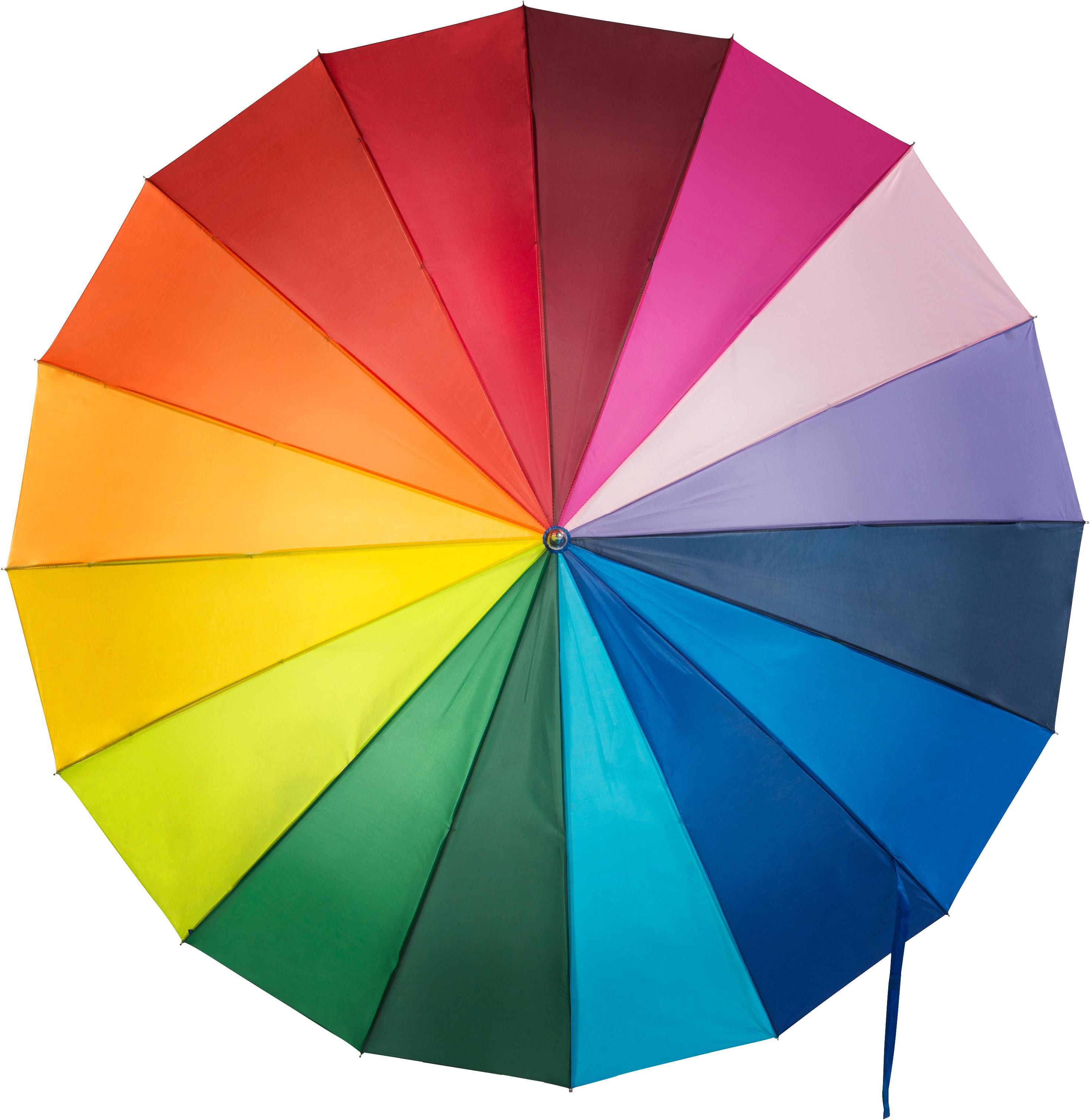 Rainbow umbrella Haya – 190T, custom/multicolor