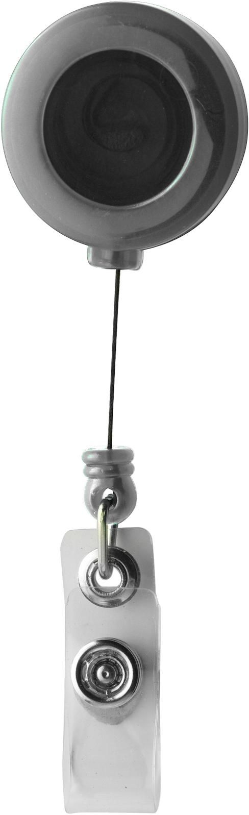 Pass holder Eric – Plastic – With cord, black