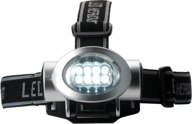 Stirnlampe Marisa – 8 LED, silber