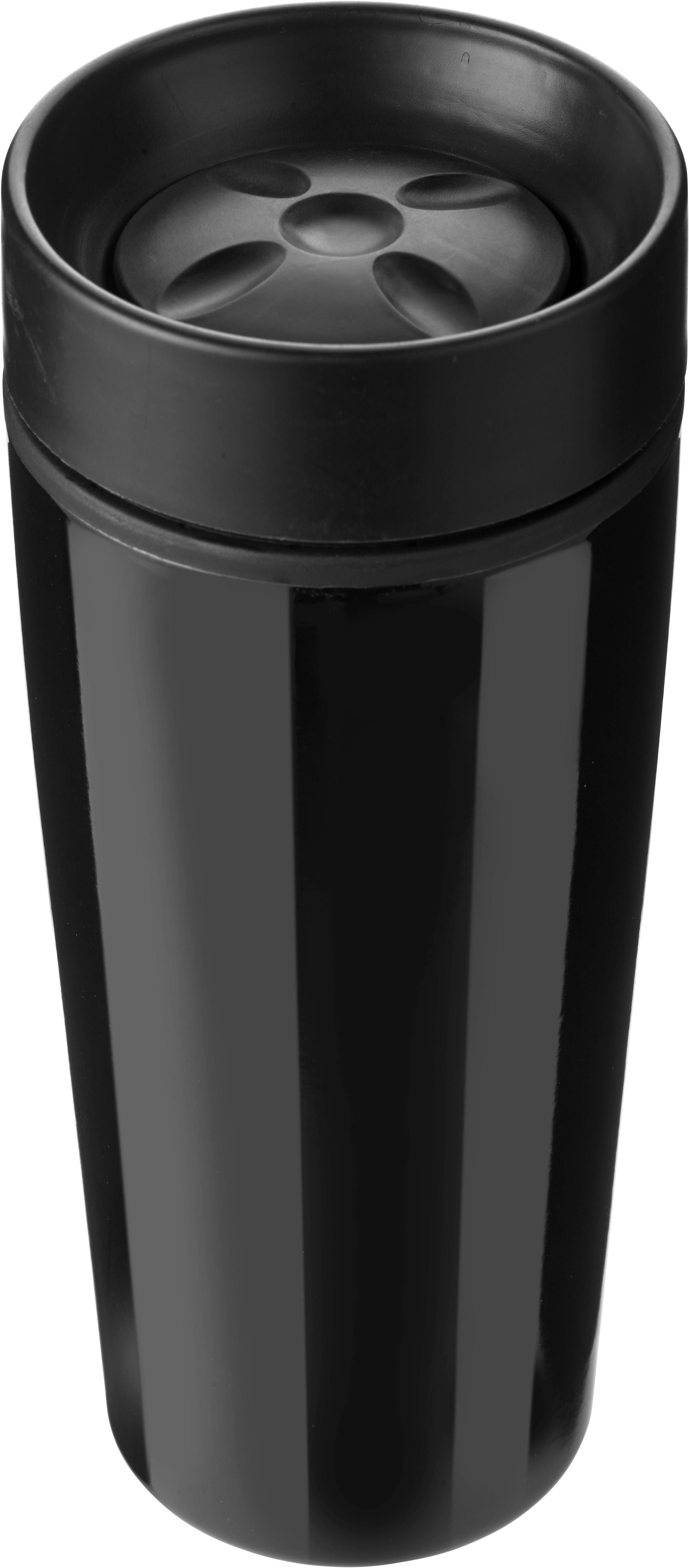 Travel mug Elisa – Stainless steel – Double-walled, black