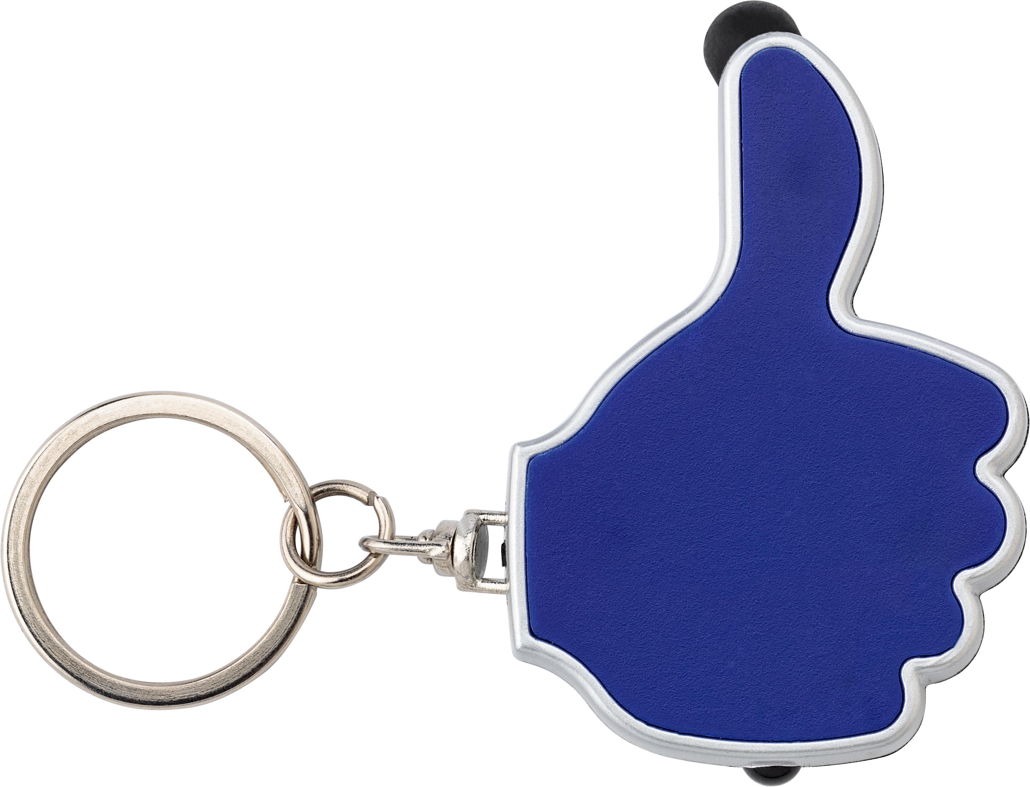 Porte-clés Melvin – Plastique – LED et stylet, bleu