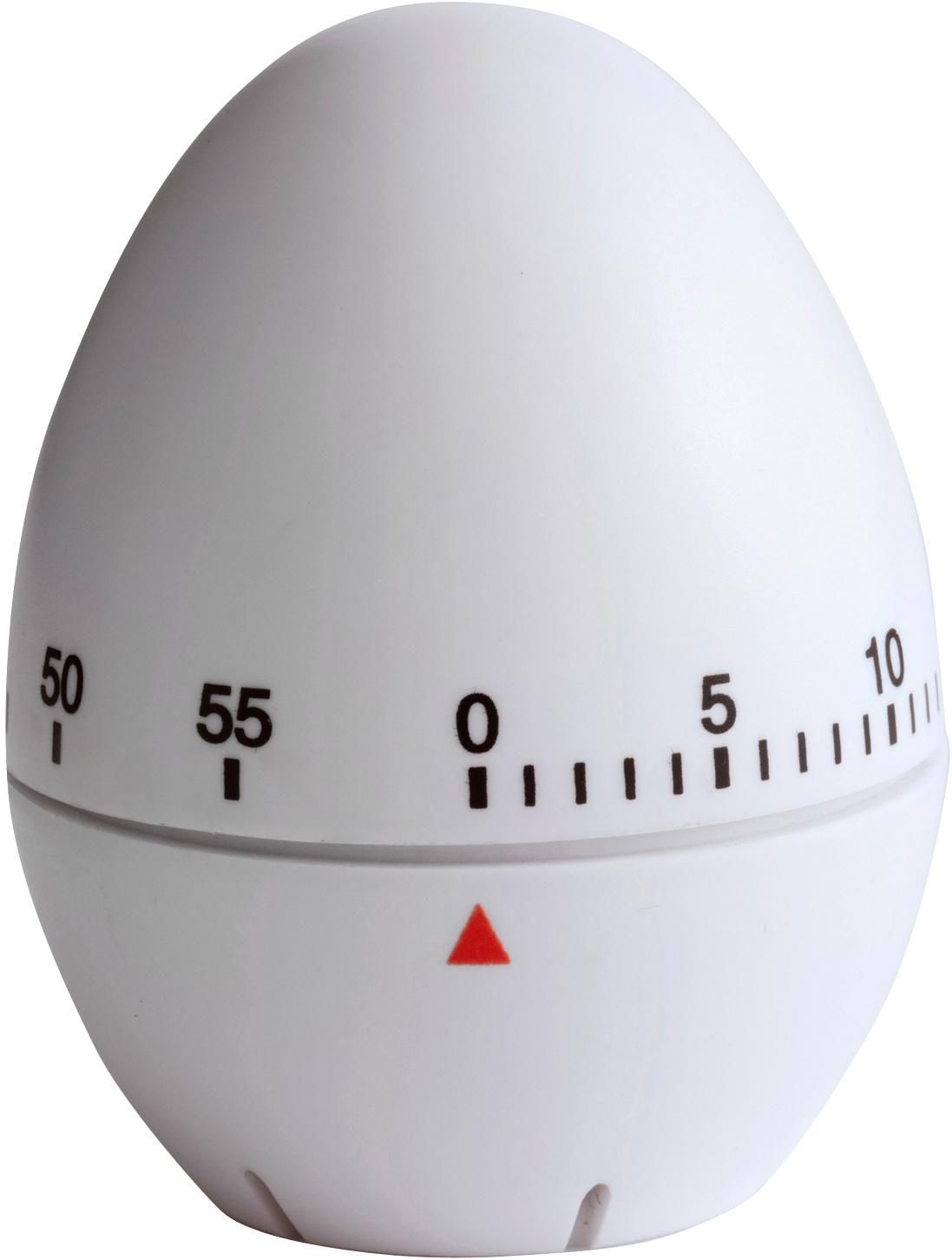 Minuterie de cuisine Ronan – Plastique – Forme d'œuf, blanc