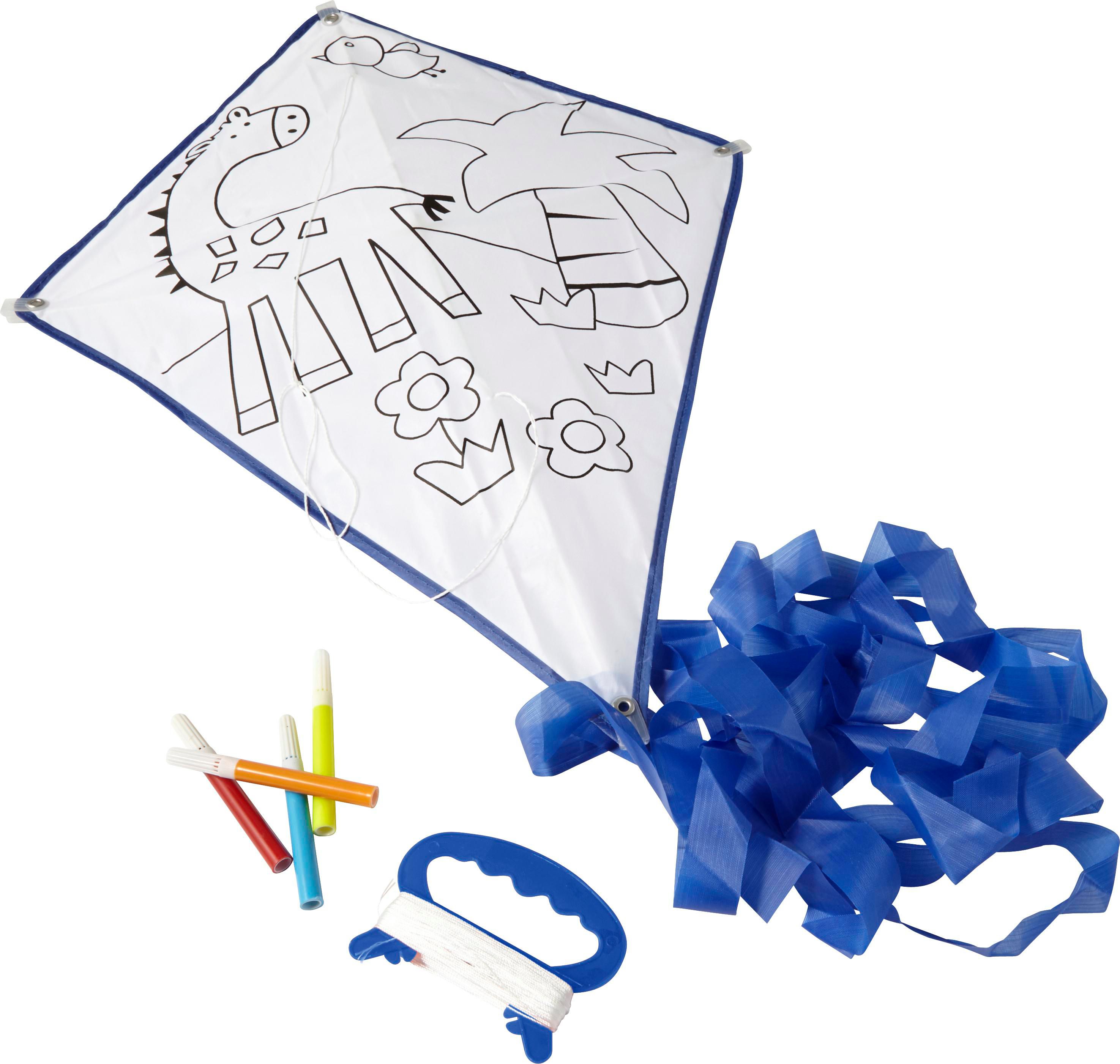 Drachen Lina – Polyester 190T – 4 Marker, blau