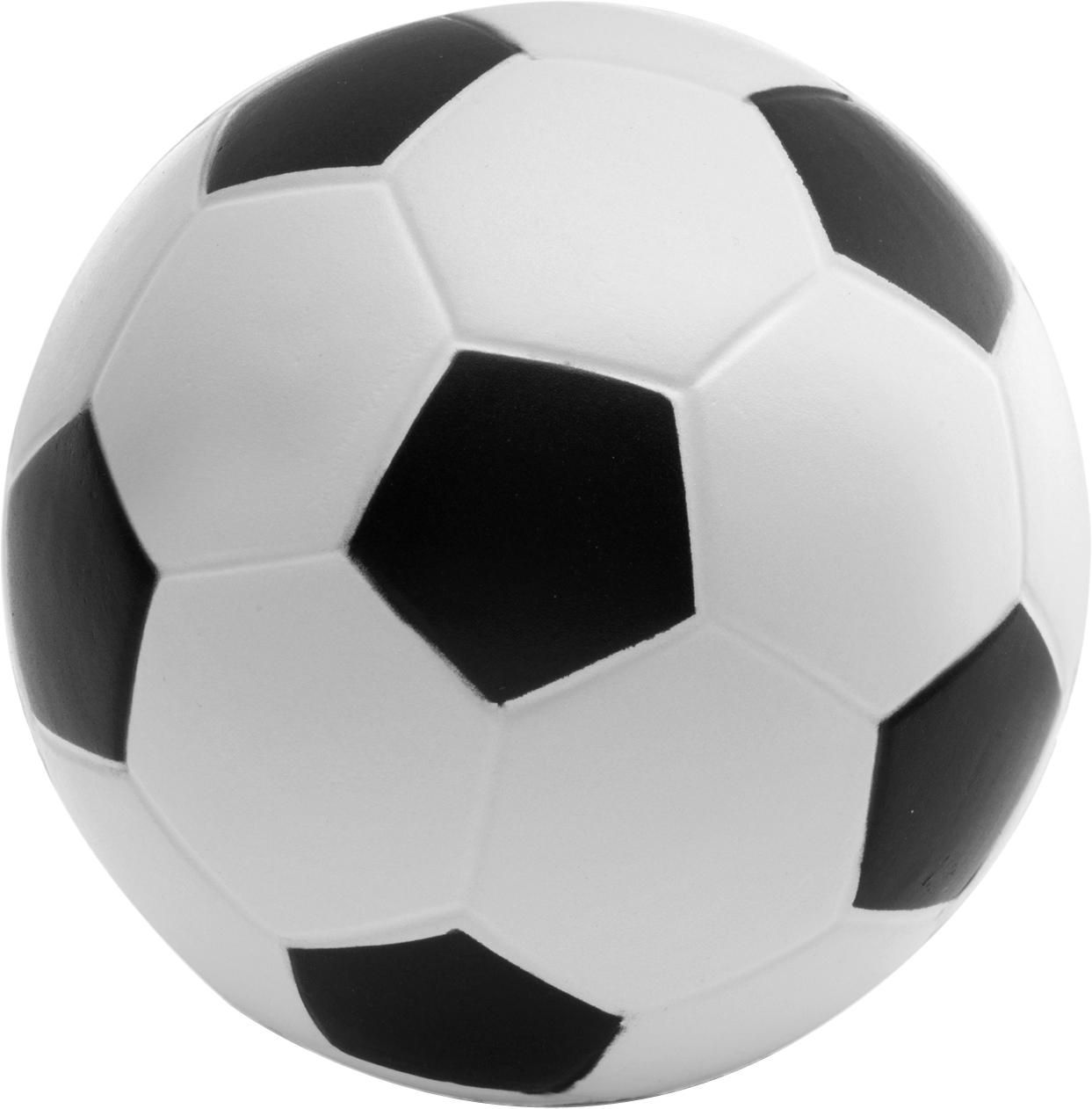 Stressfußball Elijah – Weicher Schaumstoff – 6,1 cm, schwarz/weiß