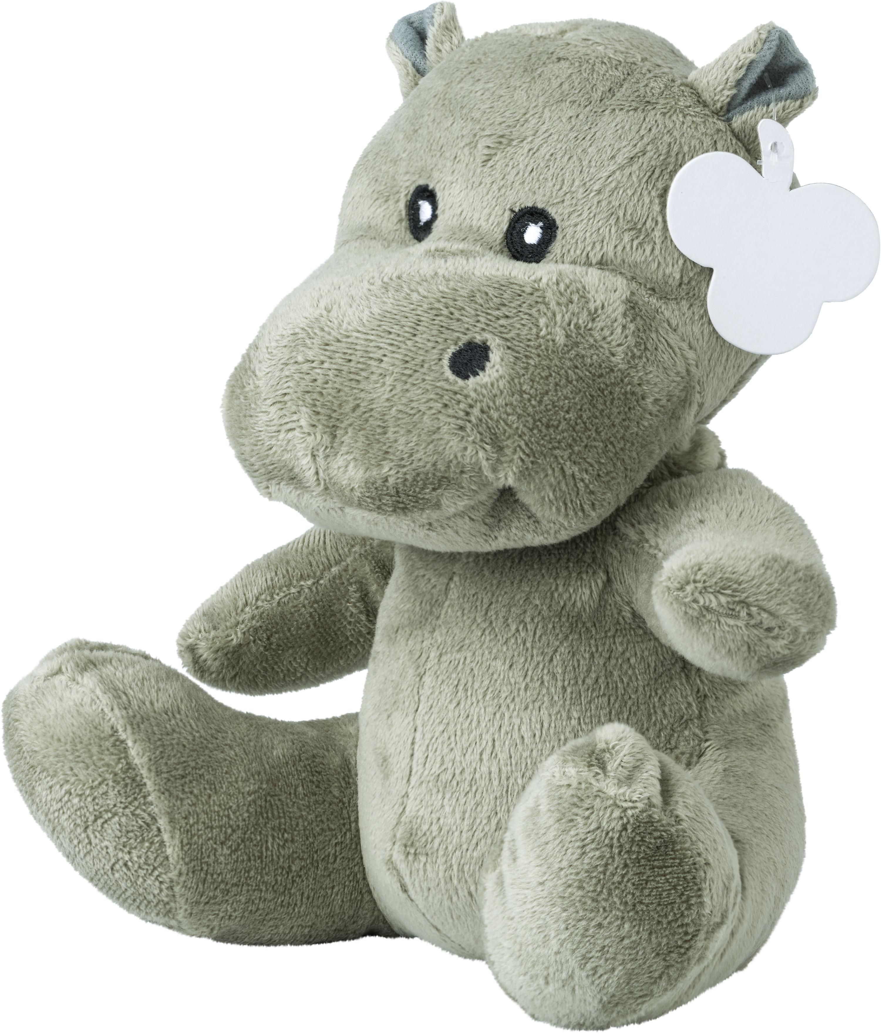 Plush hippo Geraldine, grey