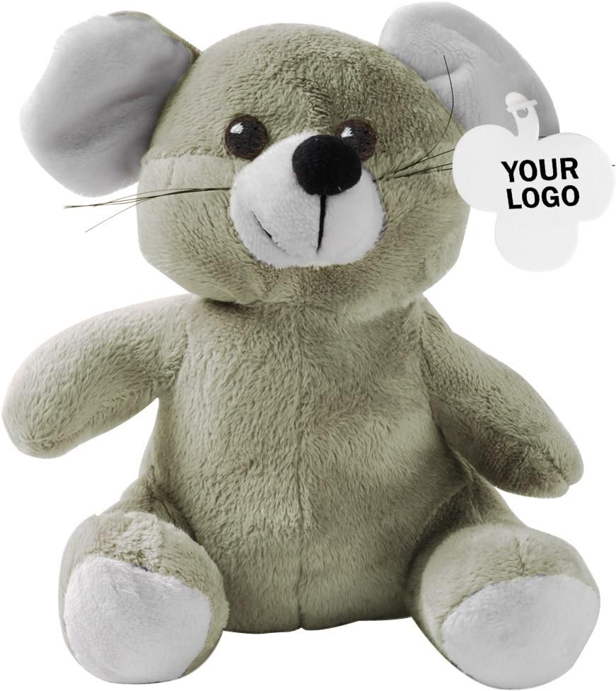 Souris en peluche Lia, gris