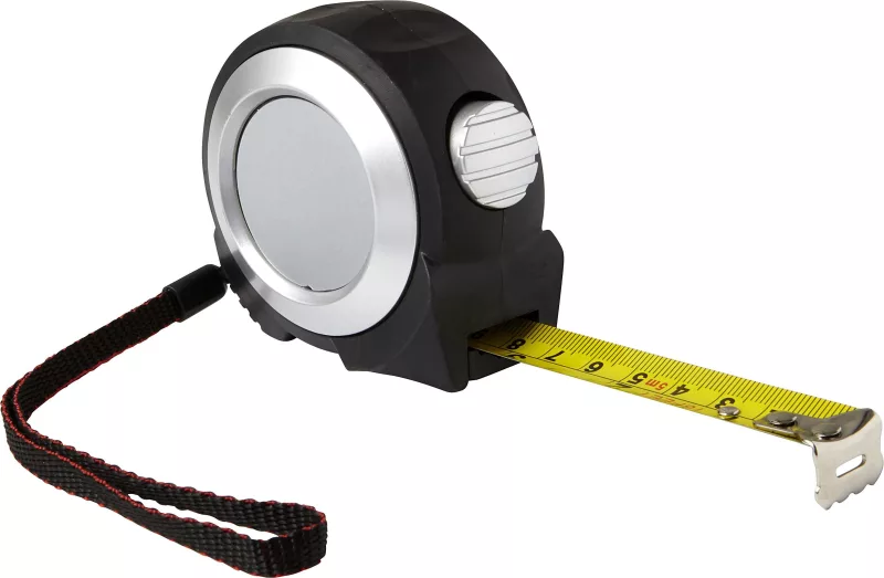 Mètre ruban Maximus – Plastique – 5 mètres, argenté