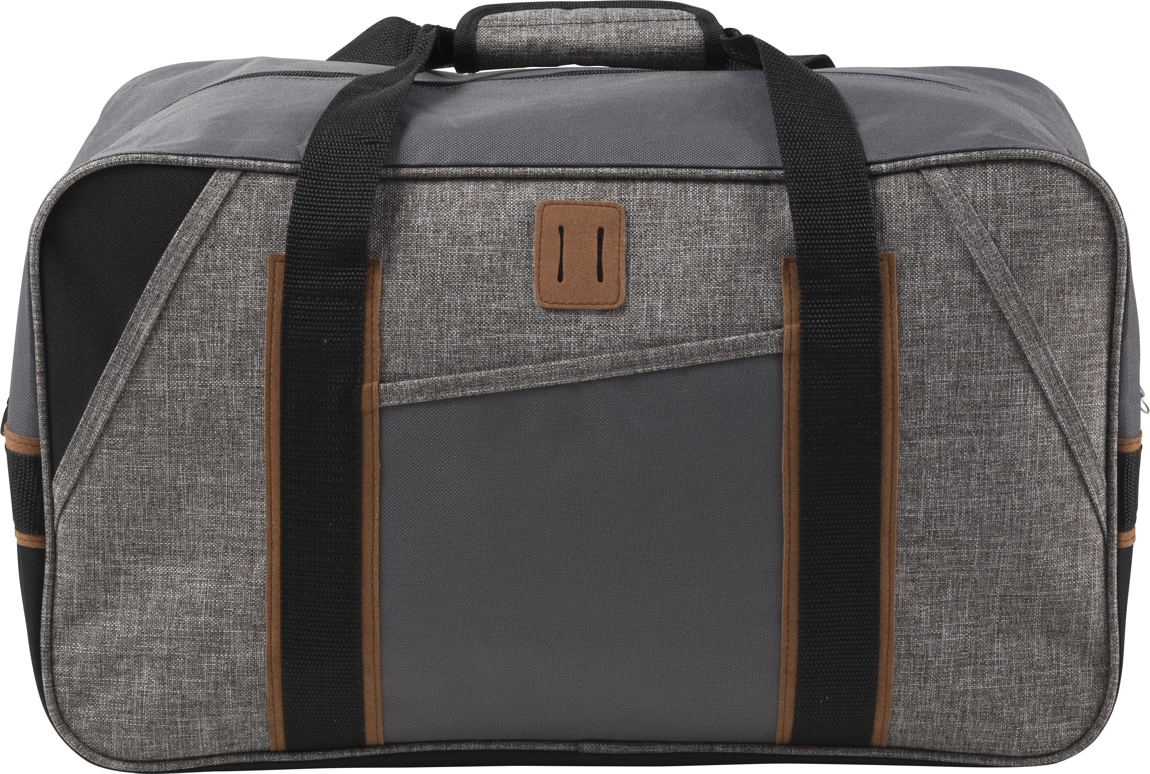 Sac de sport Rochelle – Polycanvas 600D – Détails simili-cuir, gris