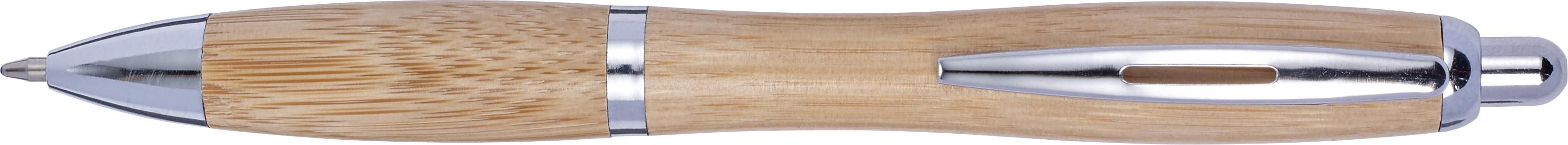 Kugelschreiber Carson – Bambus – Silberdetails, braun