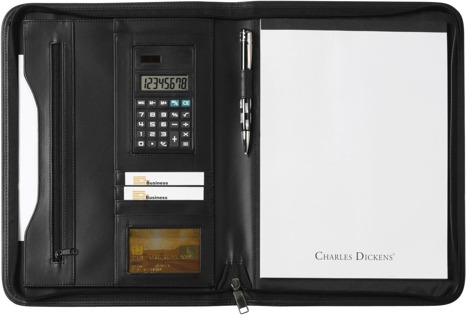 Charles Dickens Schreibmappe Giada – A4, schwarz