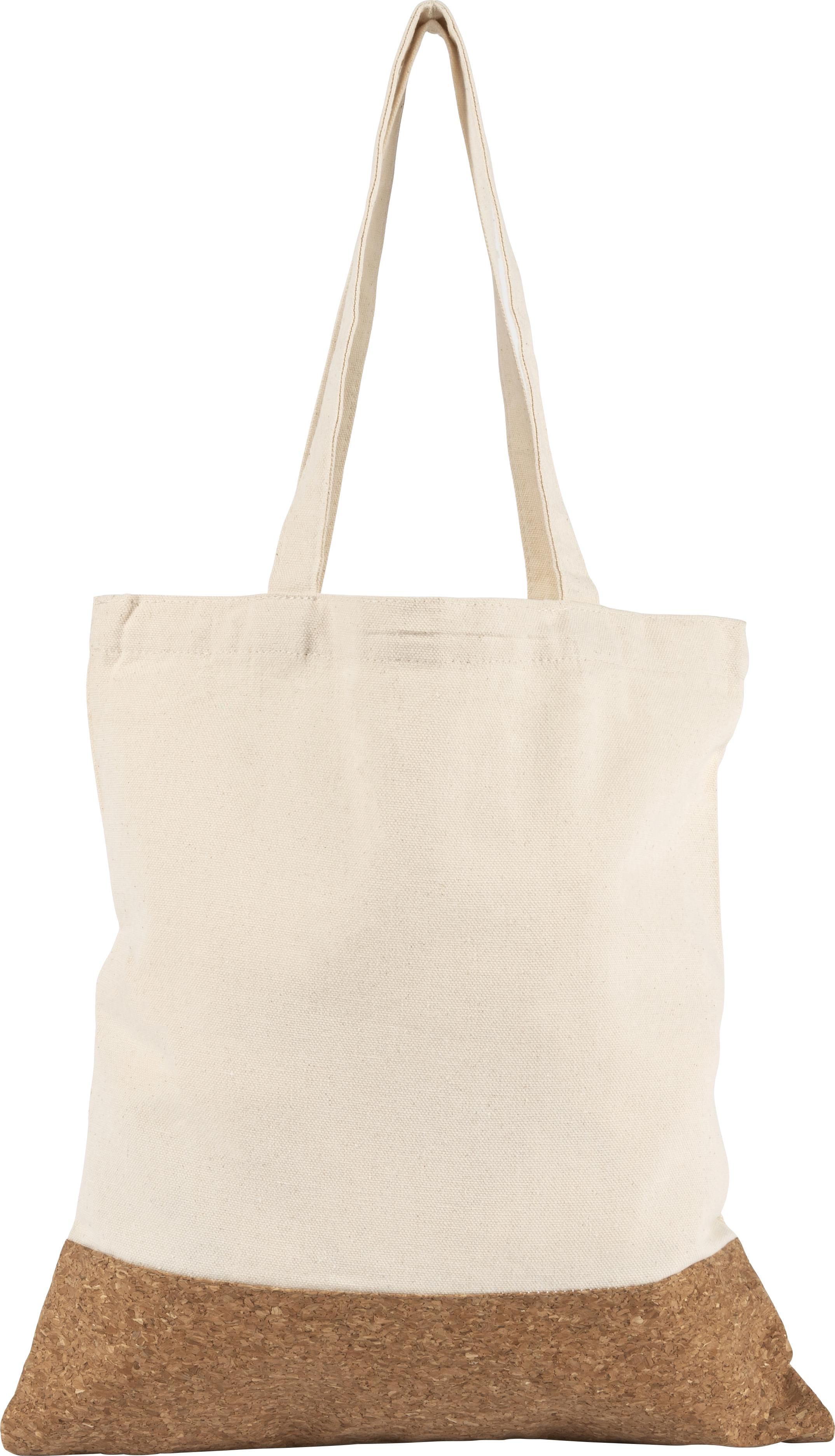 Shopping bag Dalia – Cotton – Cork detail, khaki