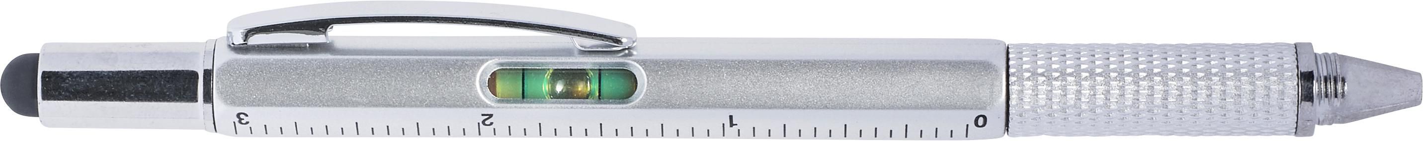 Stylo bille Giuliana – Plastique – 5-en-1, argenté