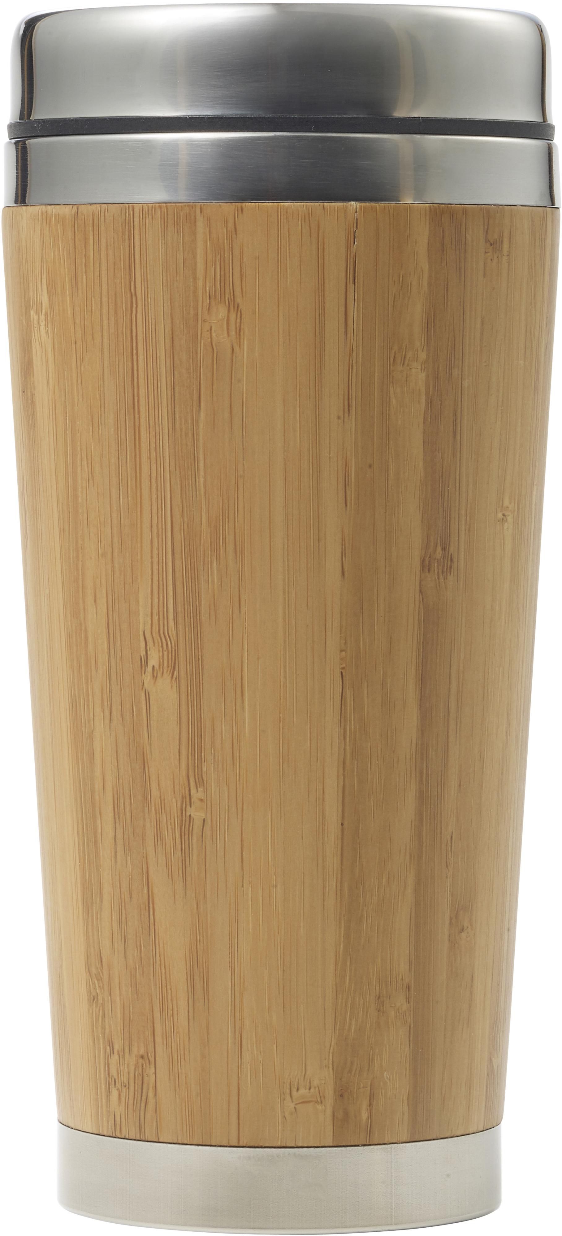 Reisebecher Sabine – Bambus und Edelstahl – 400 ml, braun