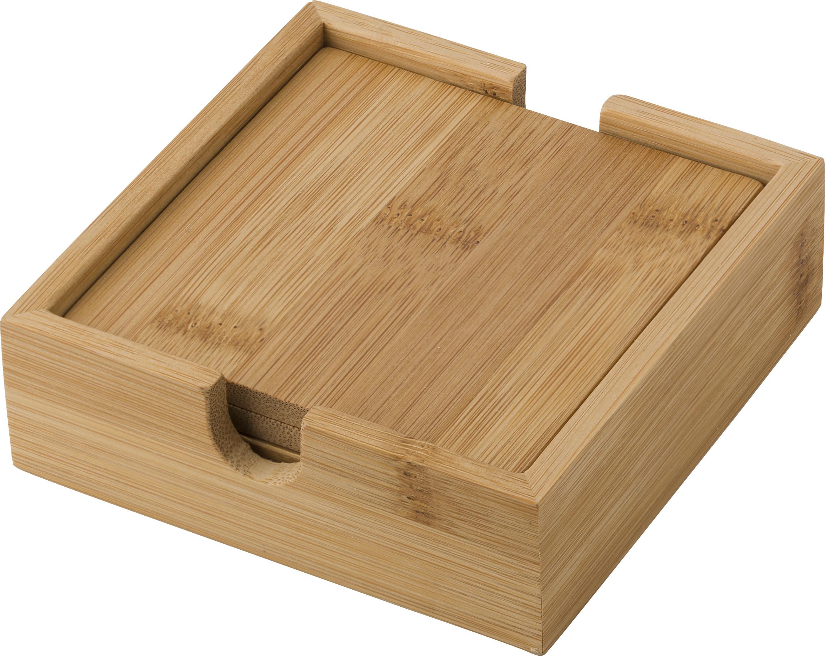 Coaster set Archer – Bamboo – 4 items, bamboo