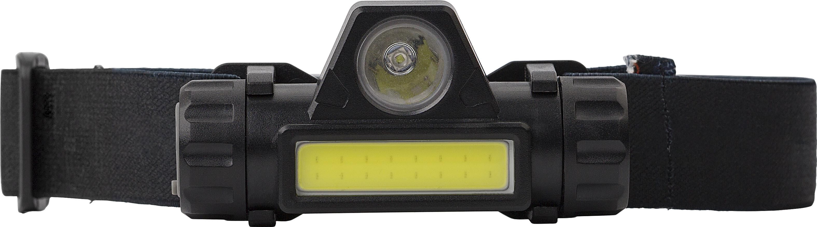 Headlamp Mina – Plastic – LED + COB – USB-C rechargeable, black