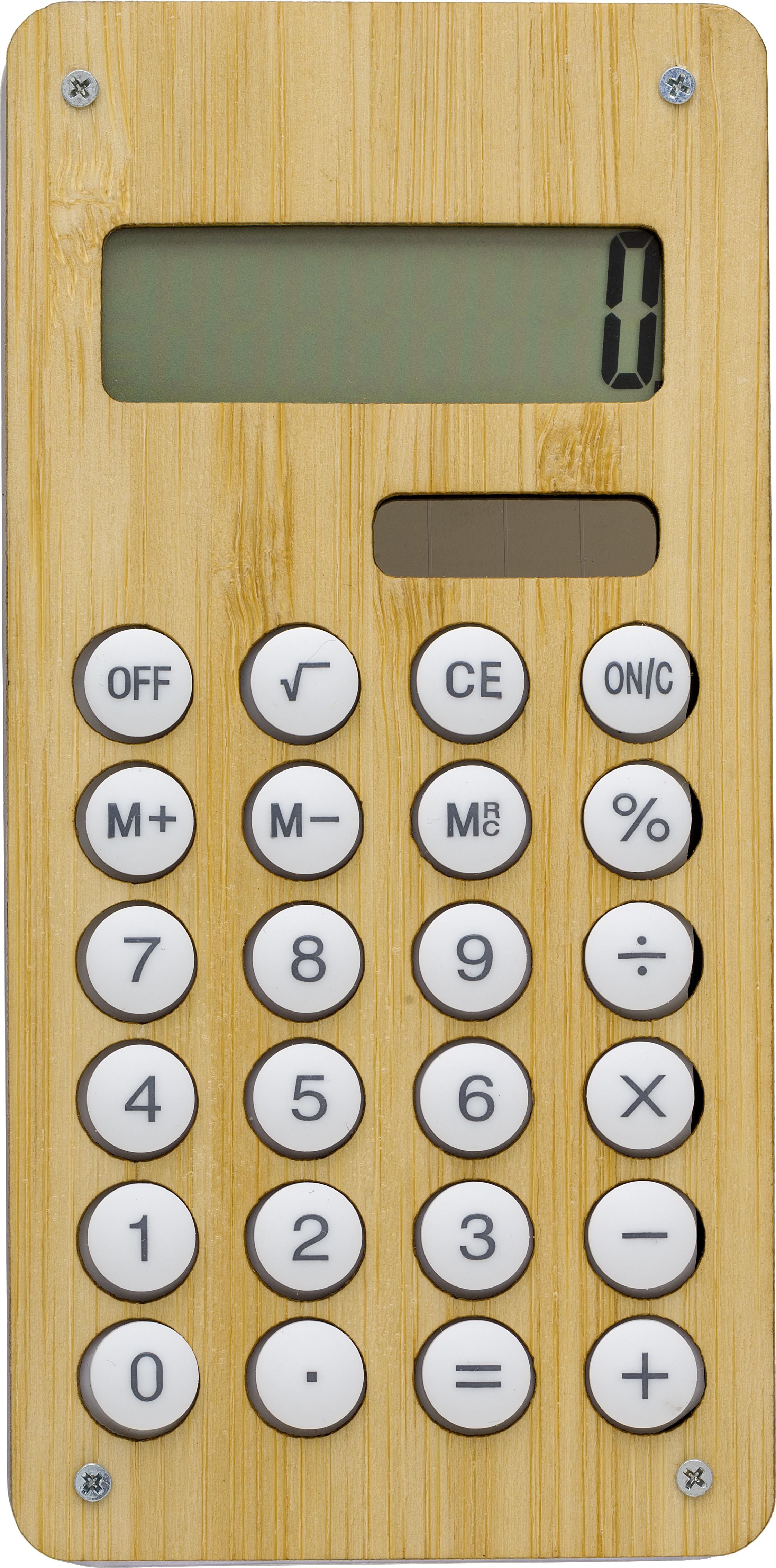 Calculator Thomas – Bamboo – Solar, bamboo