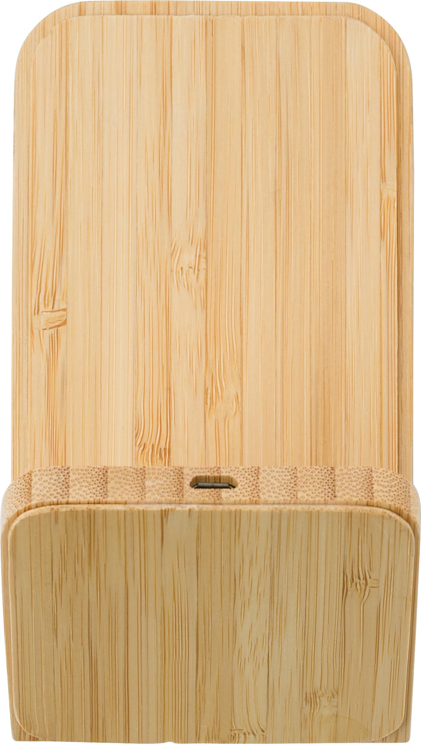 Chargeur sans fil Claudie – Bambou – Support pour téléphone, bambou