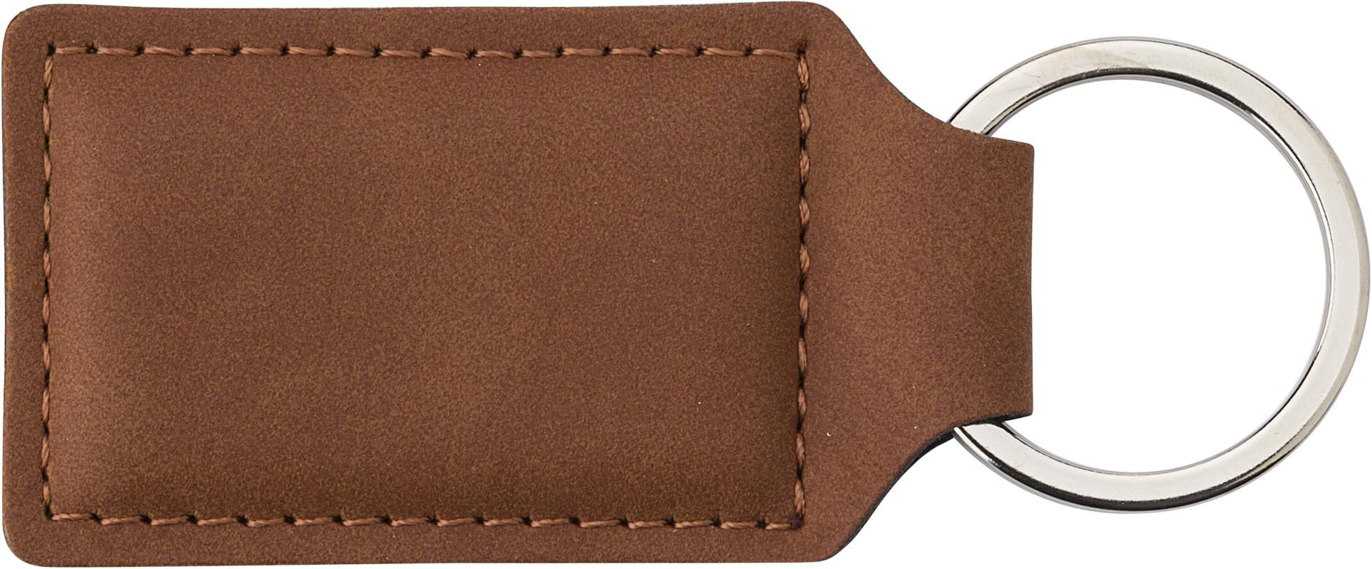 Keychain Vivienne – Synthetic leather – Laserable, brown