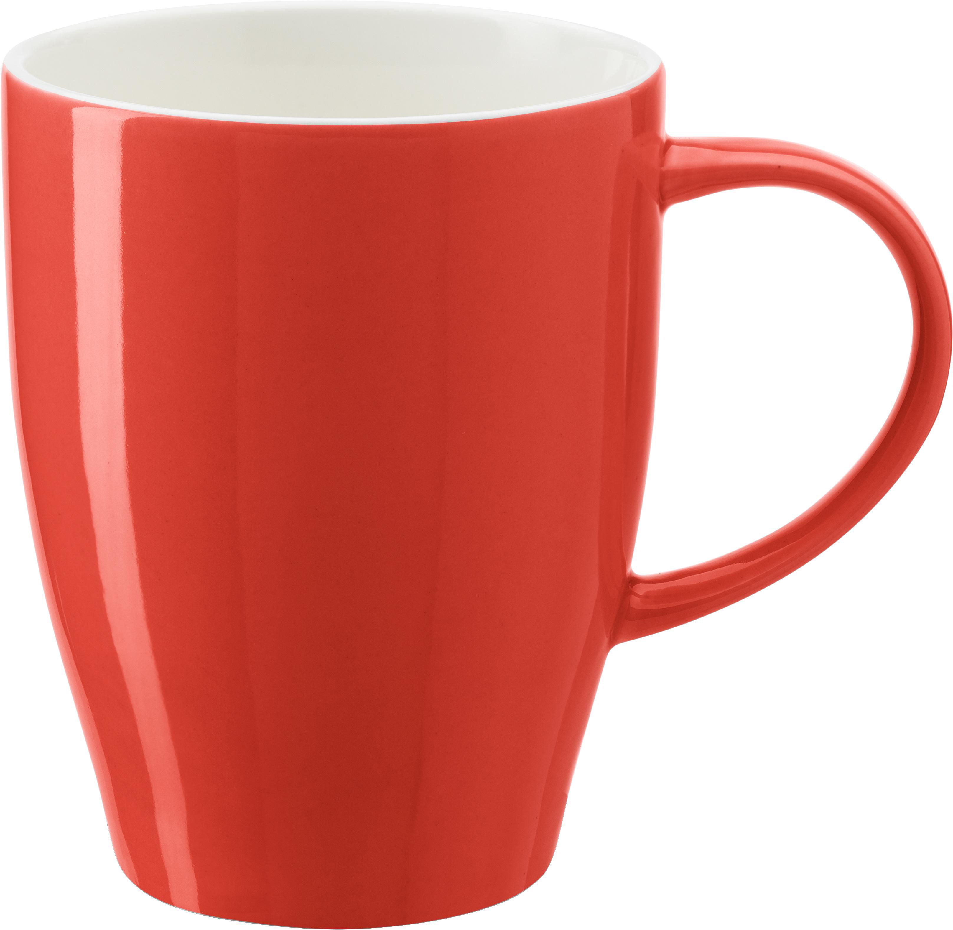 Mug Paula – Bone china – Two-tone, red