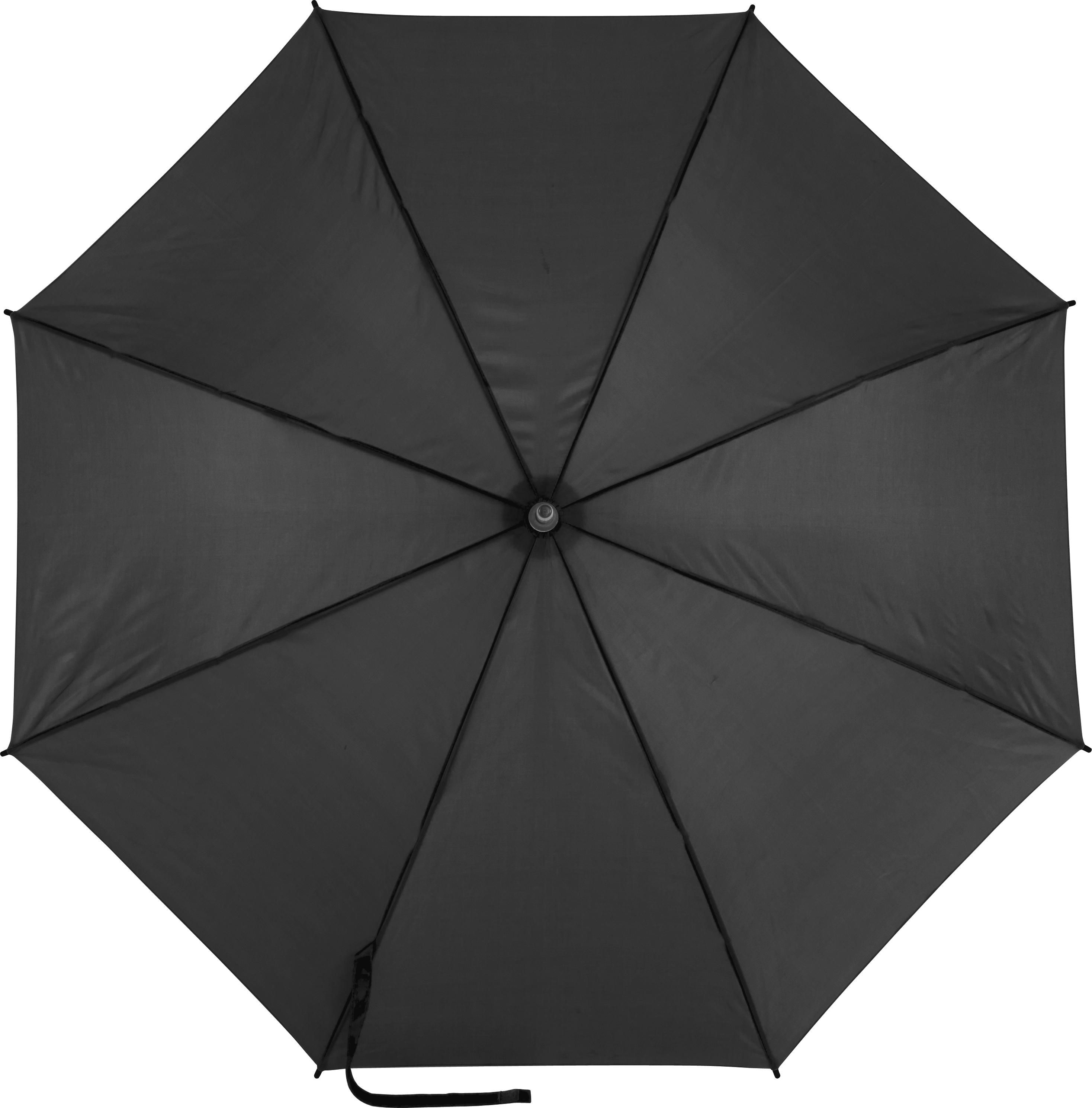 Regenschirm Suzette – Polyester 190T – Automatisch – 8 Segmente, schwarz