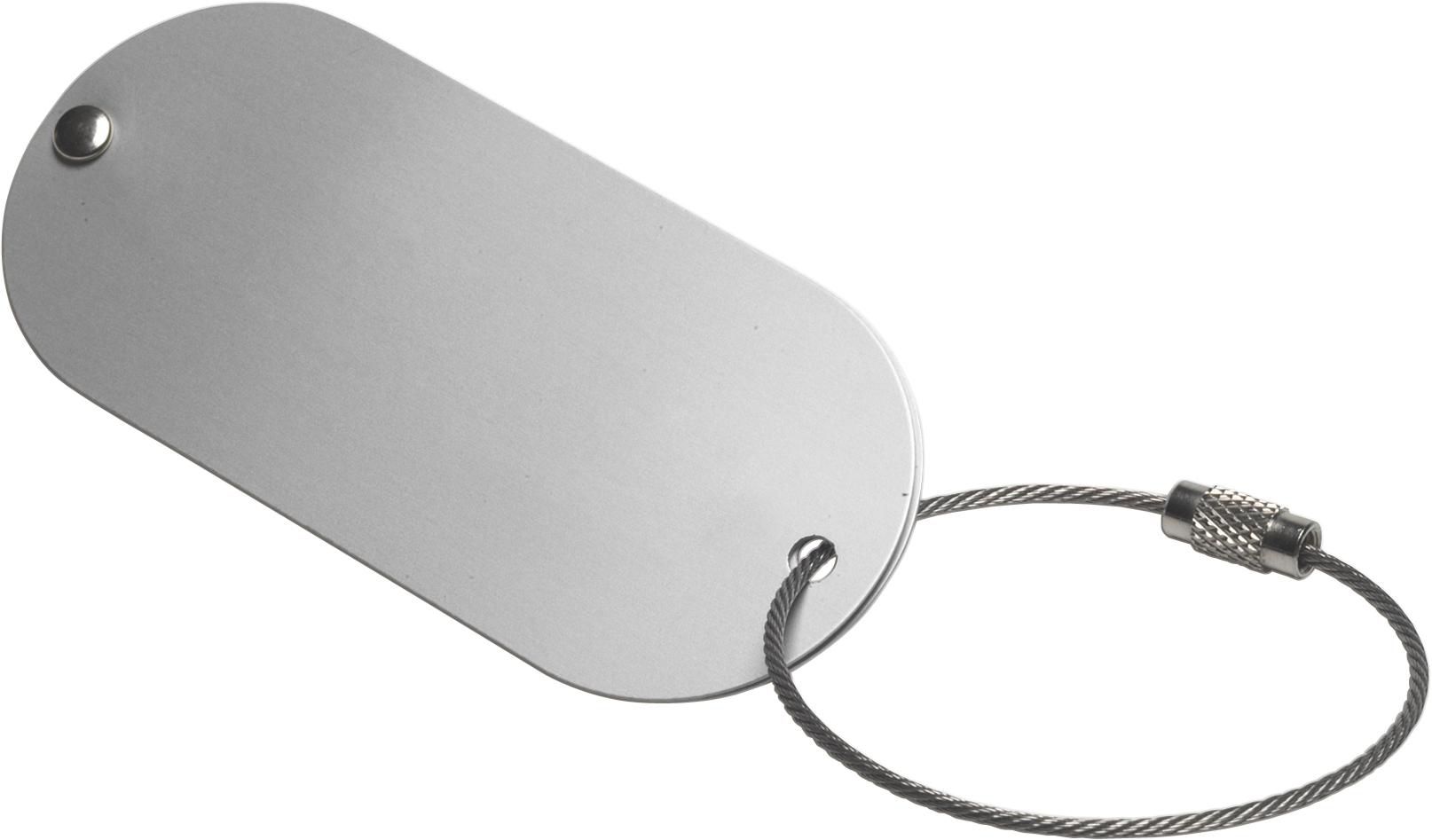 Étiquette à bagage Isa – Aluminium, argenté