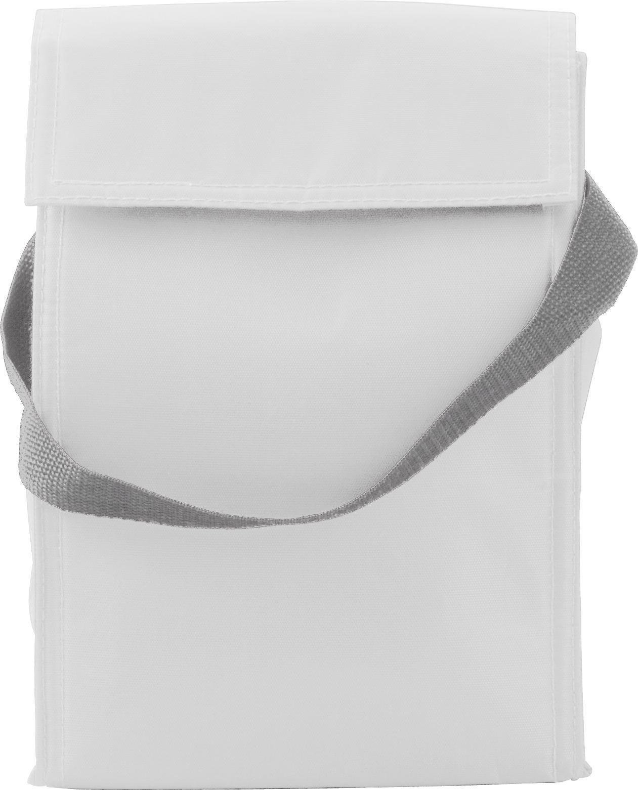 Cooler bag Sarah – Polyester 420D – Velcro flap, white