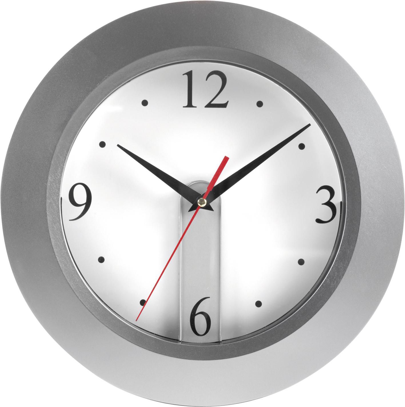 Horloge murale Ali – Personnalisable, argenté