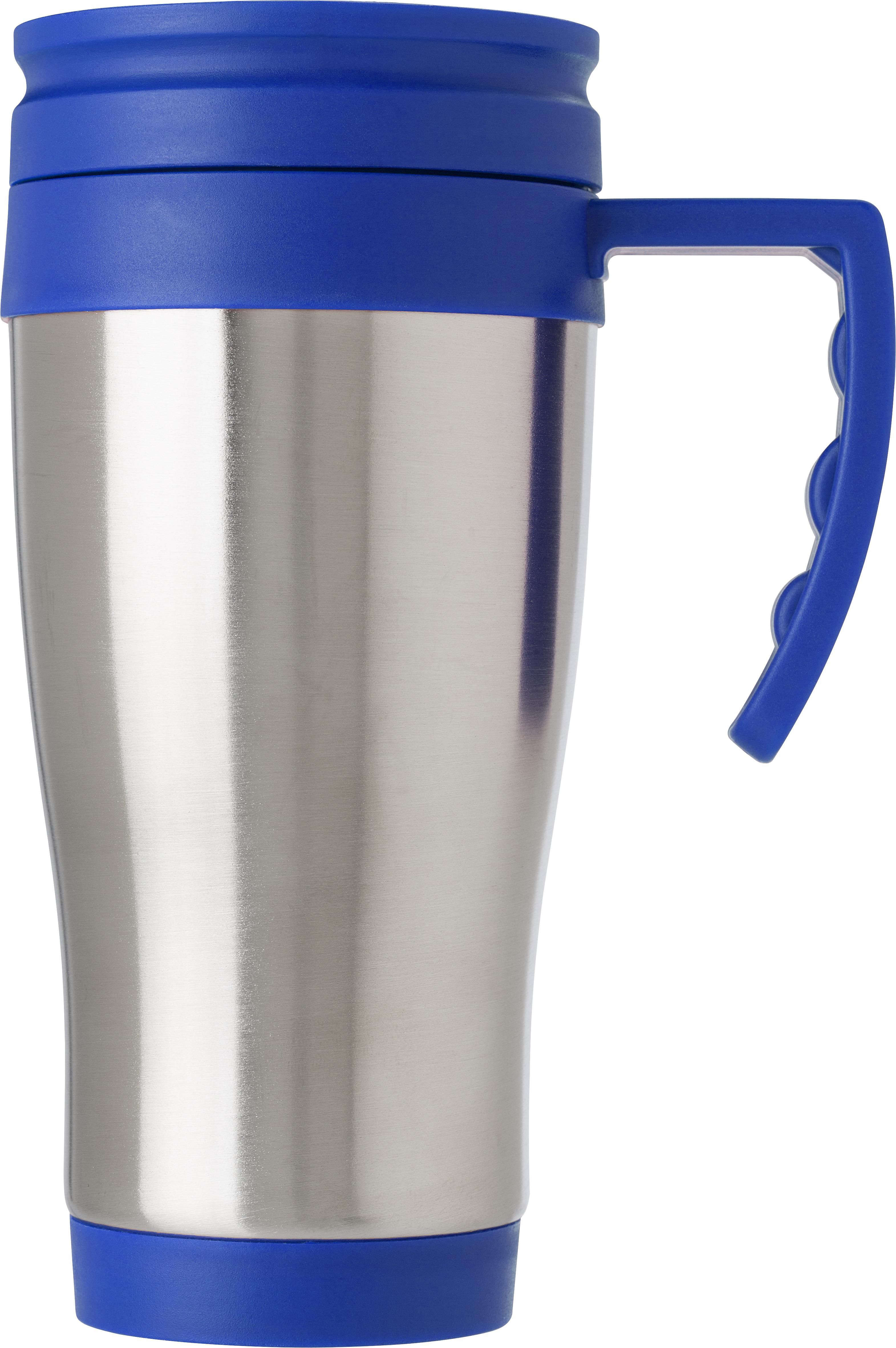 Doppelwandiger Reisebecher Dev – 420 ml, blau