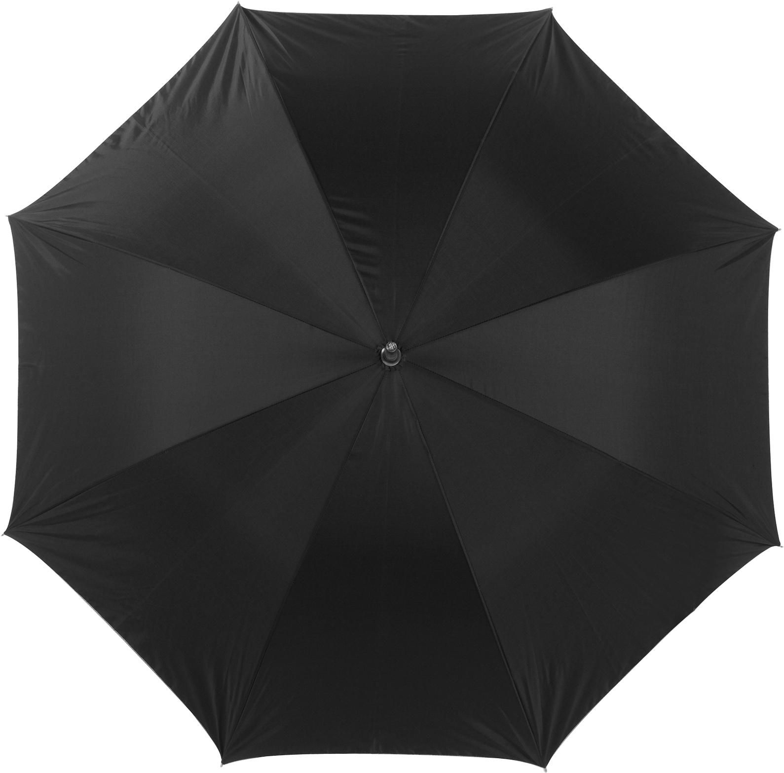 Regenschirm Melisande – Polyester 210T – Automatisch – 23 Zoll, schwarz/silber