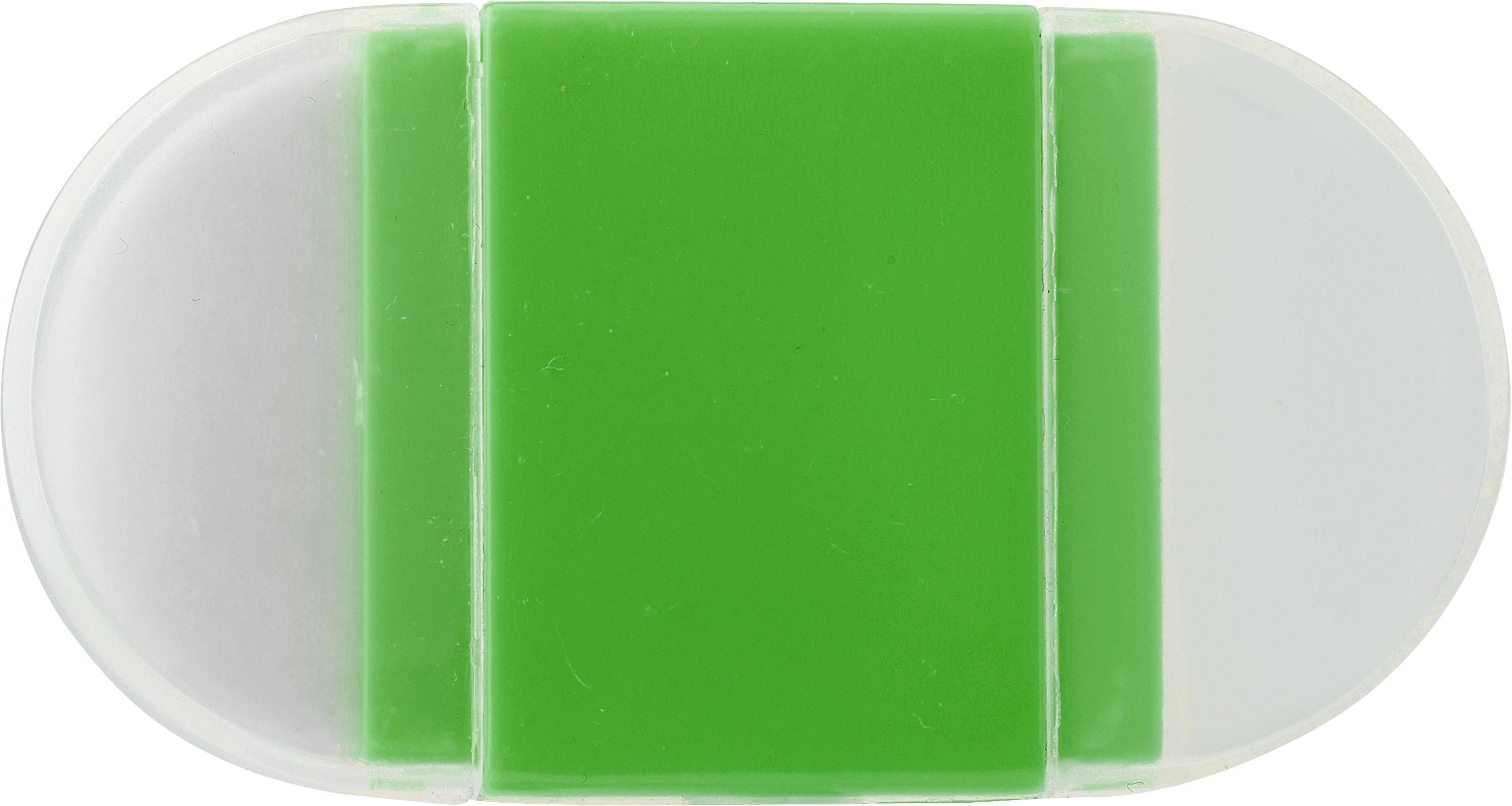 Sharpener and eraser Pauline – 2-in-1, light green