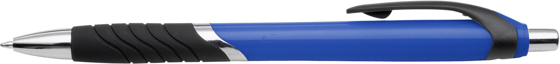 Stylo bille Thiago – Grip en caoutchouc, bleu