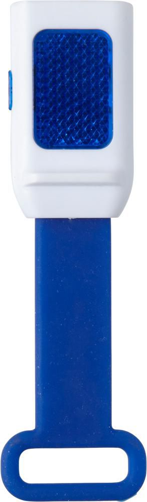 Lumière vélo Duncan – Plastique – 3+1 LED – Sangle silicone, bleu