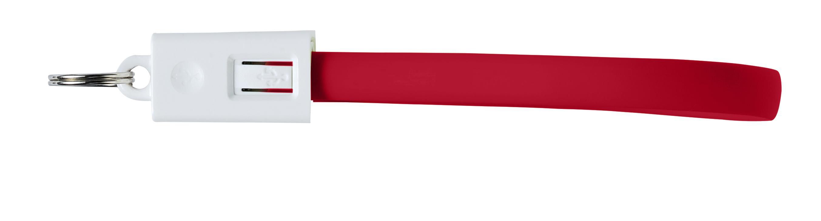 Key chain with charging cable Pierre, red