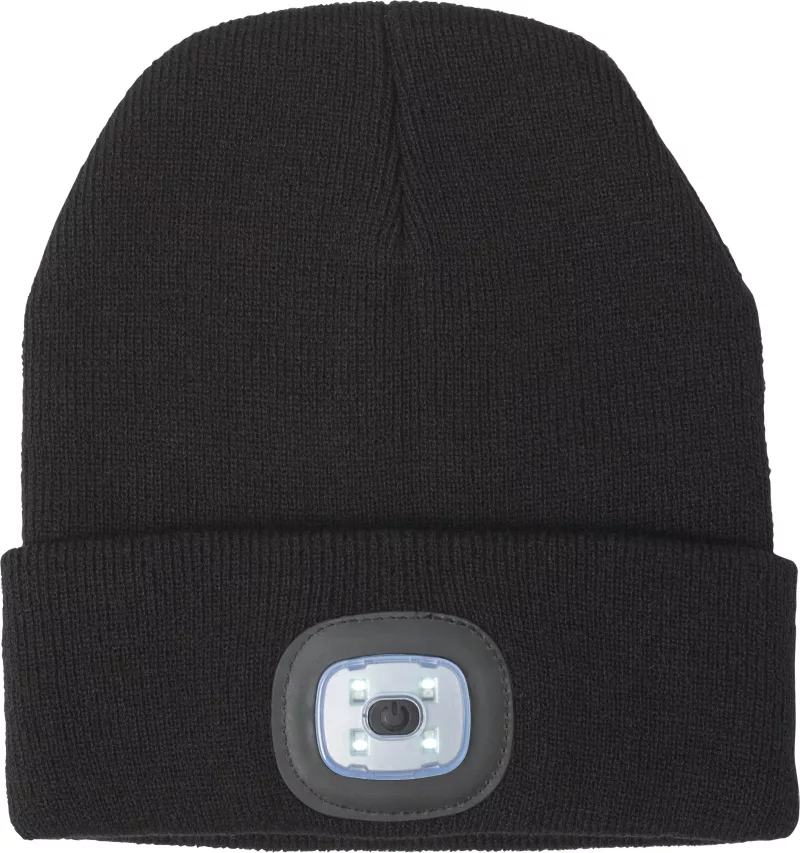 Beanie Nocturna – Acryl – COB-Licht, schwarz