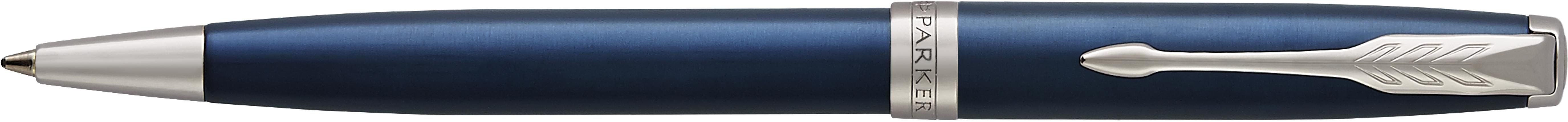 Parker Sonnet stylo bille – Finitions chromées, bleu