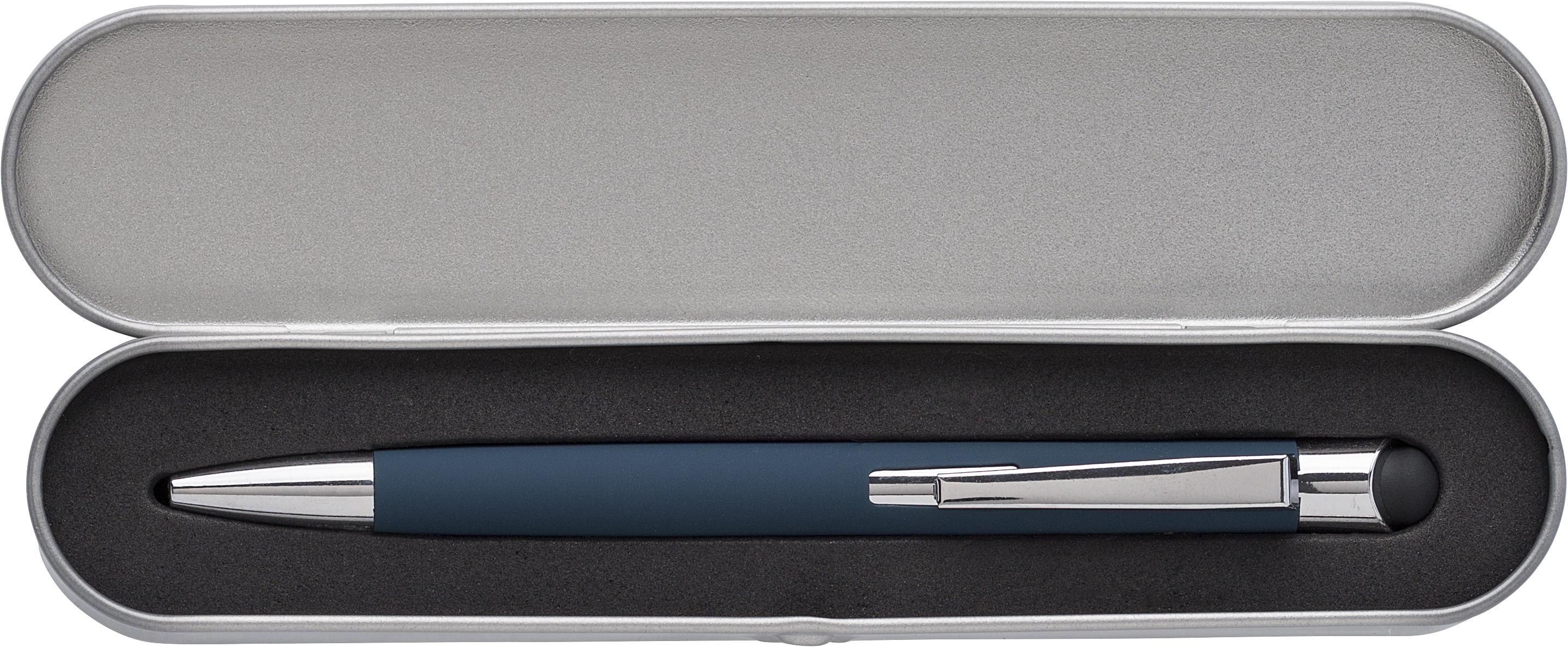 Stylo bille Thea – Aluminium, bleu