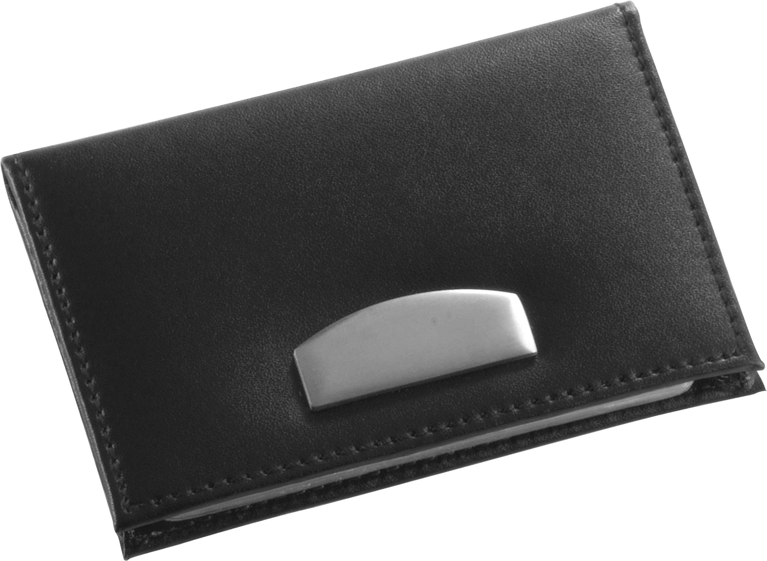 Kartenhalter Bethany – Bonded Leather, schwarz
