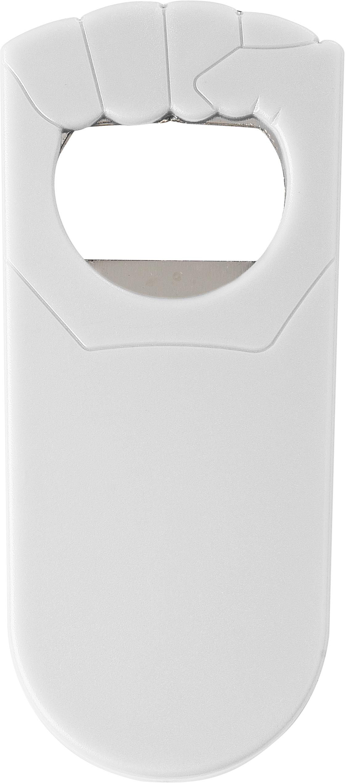 Décapsuleur Tay – Plastique – Forme de poing, blanc