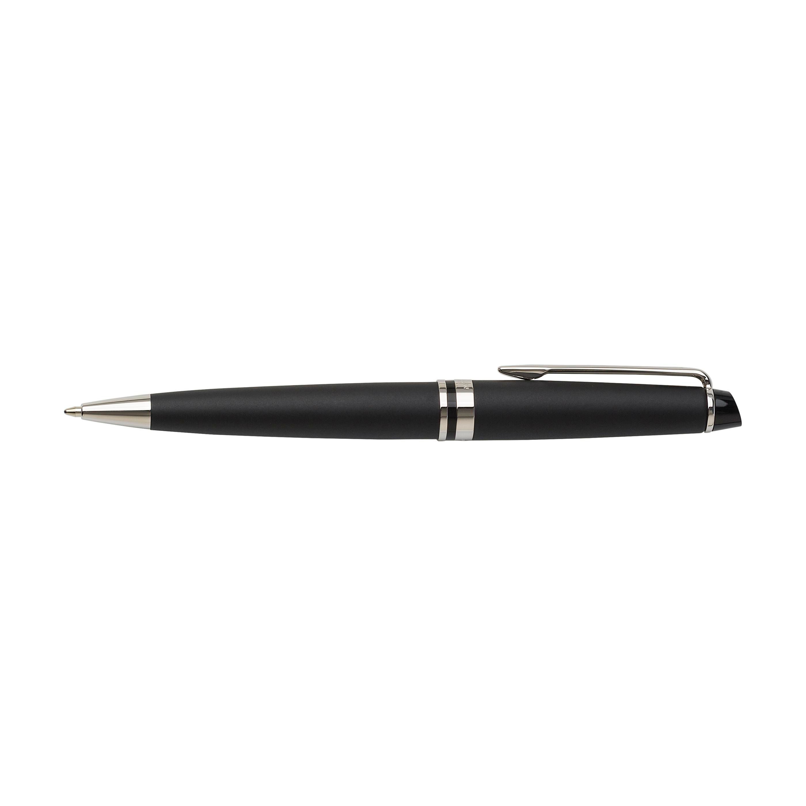 Waterman Expert stylo bille – Acier inoxydable, noir