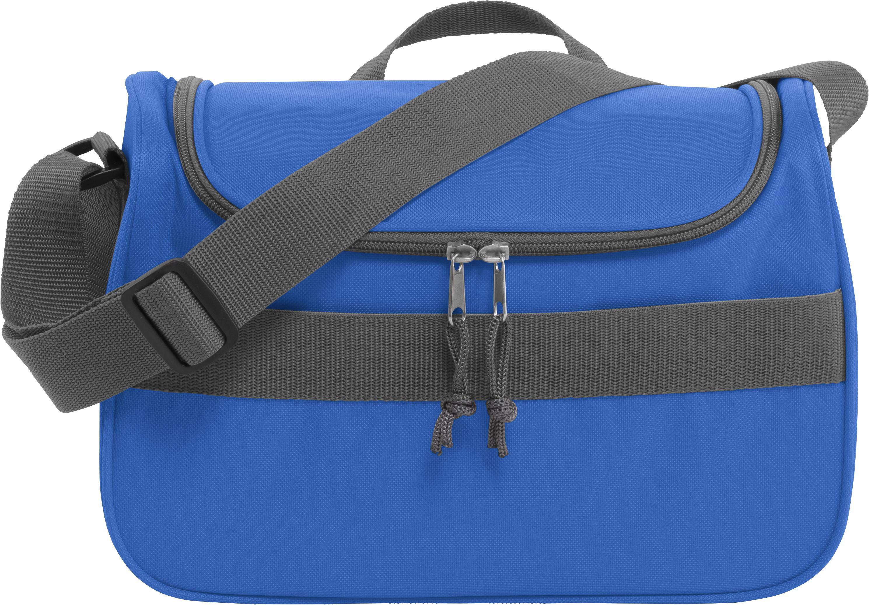 Sac isotherme Siti – Polyester 600D – Poche avant velcro, bleu cobalt