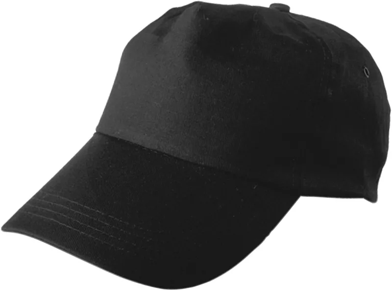 Cap Lisa – Baumwollköper – 5 Panels, schwarz