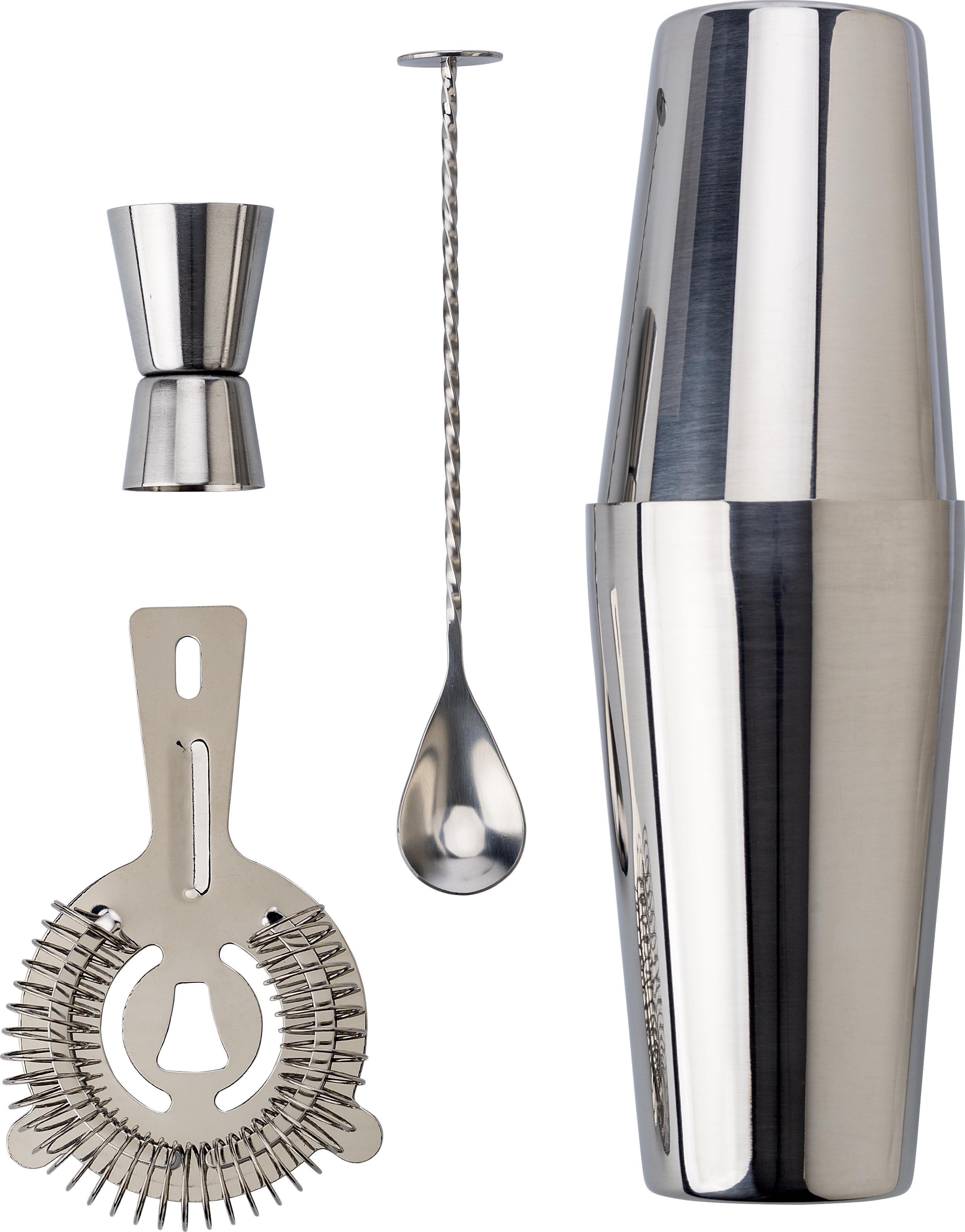Cocktail set Tatiana – Stainless steel – 4 pcs, black