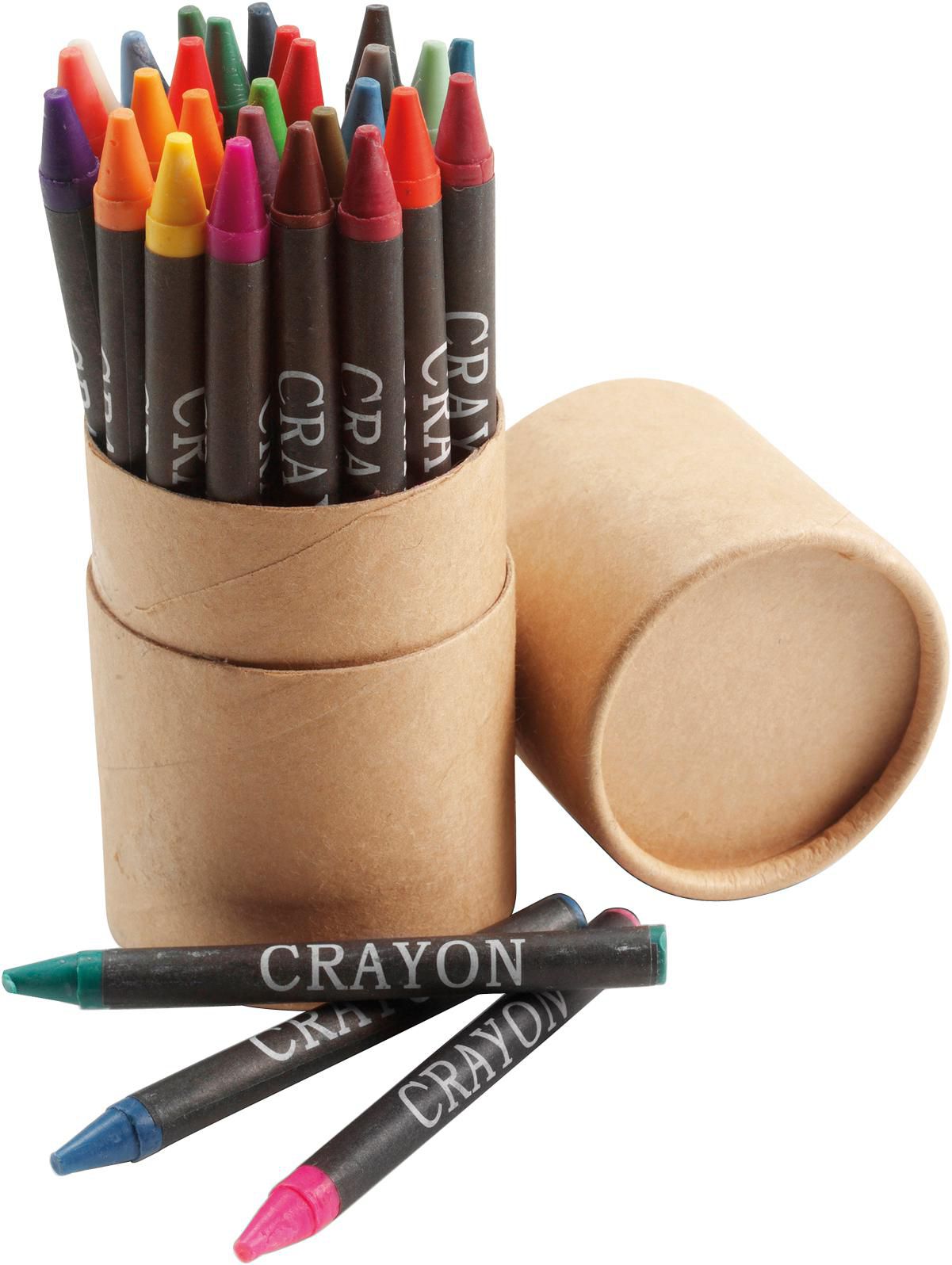 Crayon set Gabrielle – Cardboard tube, custom/multicolor
