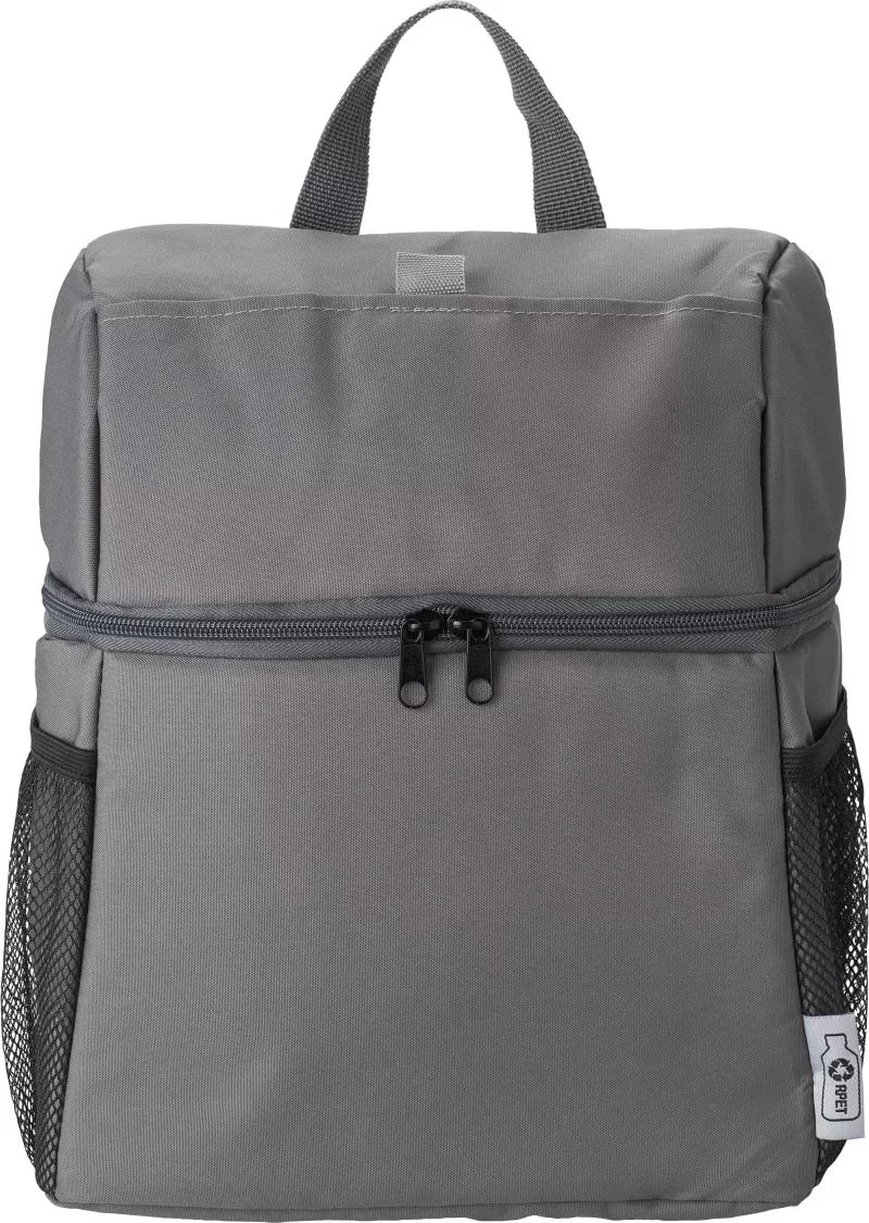Cooler backpack Elliott – Velcro pocket, grey