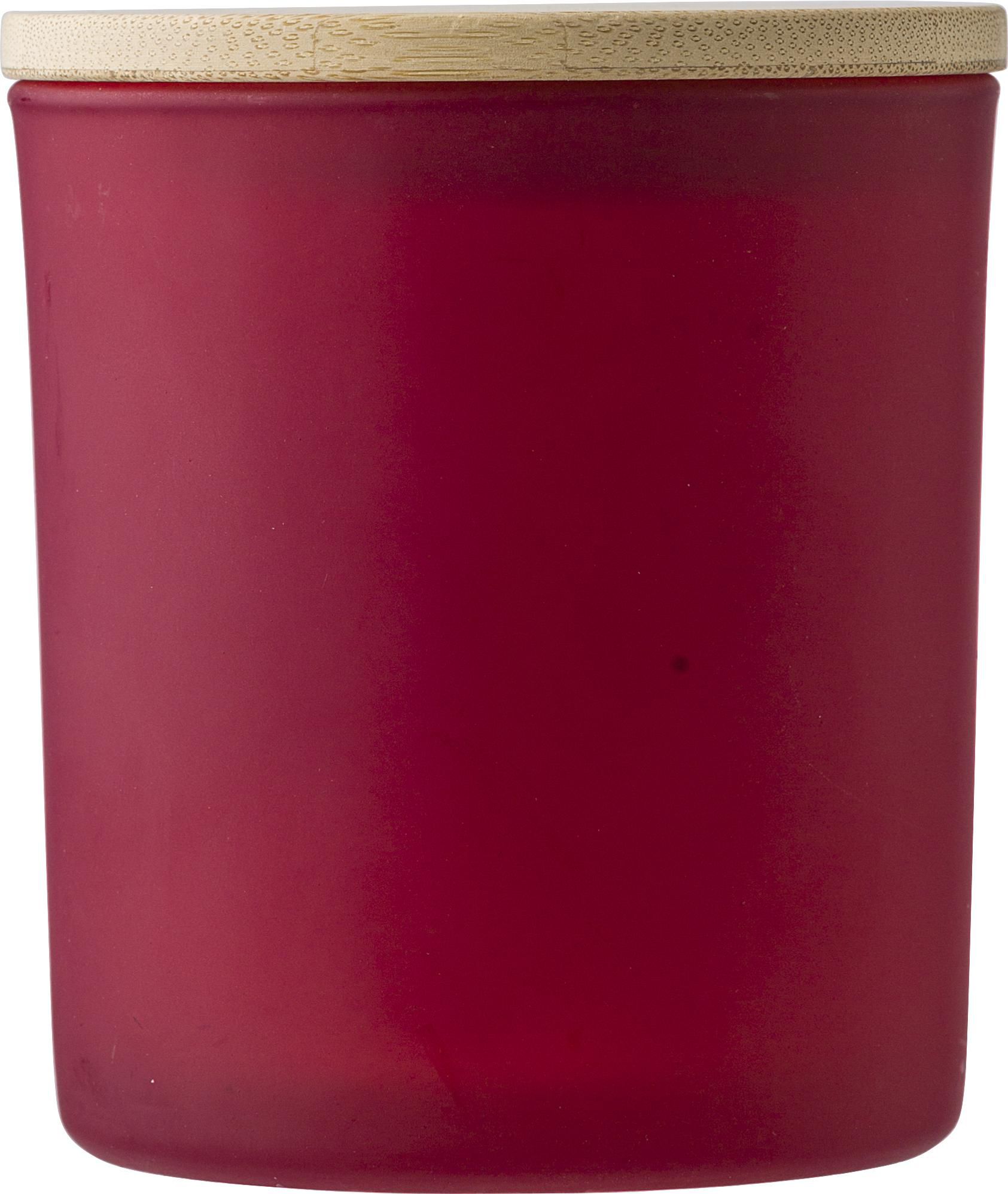 Glaskerze Lucas – Pflanzenwachs – 200 g, rot