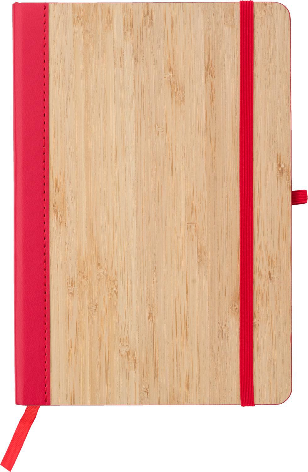 Notizbuch Dorita – Bambuscover – A5 – Liniert, rot