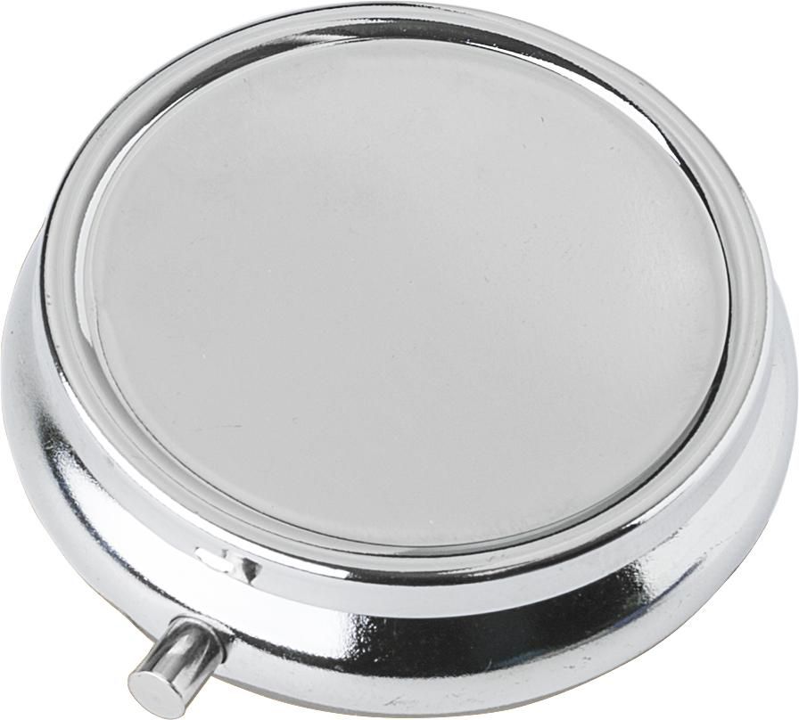 Pilulier Zara – Métal – 3 compartiments – Miroir, argenté